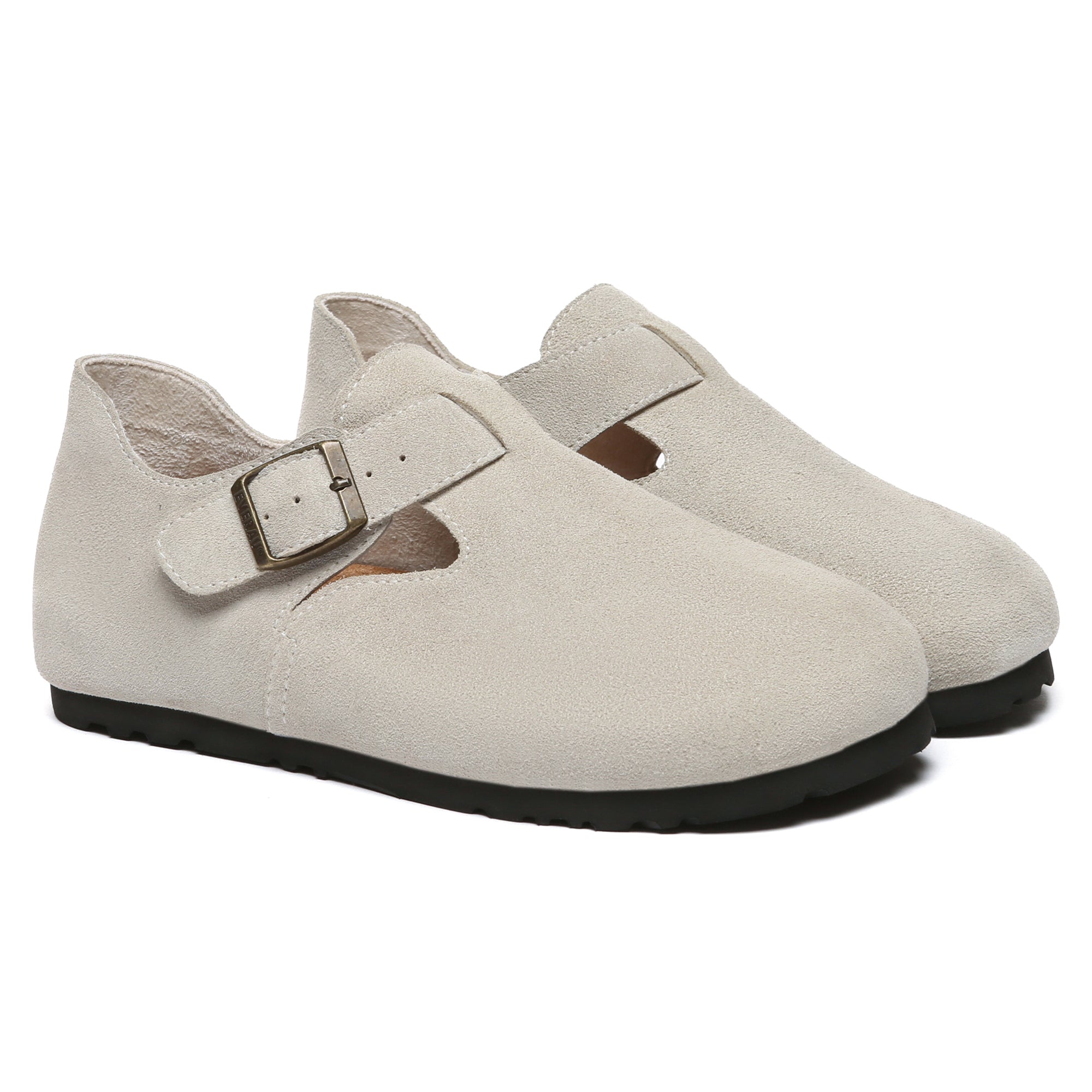 EverUgg adjustable buckle clog slippers with open toe and plush lining, perfect for indoor comfort and casual wear.