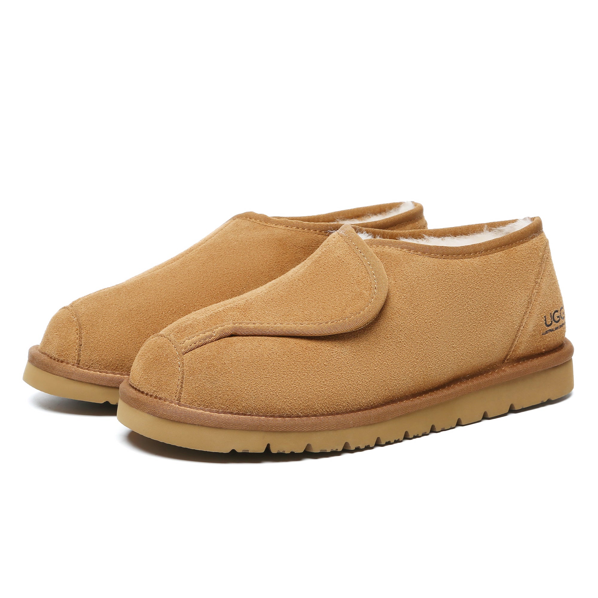 EverUgg adjustable vamp UGG slippers featuring soft material and comfortable design for relaxed indoor wear.