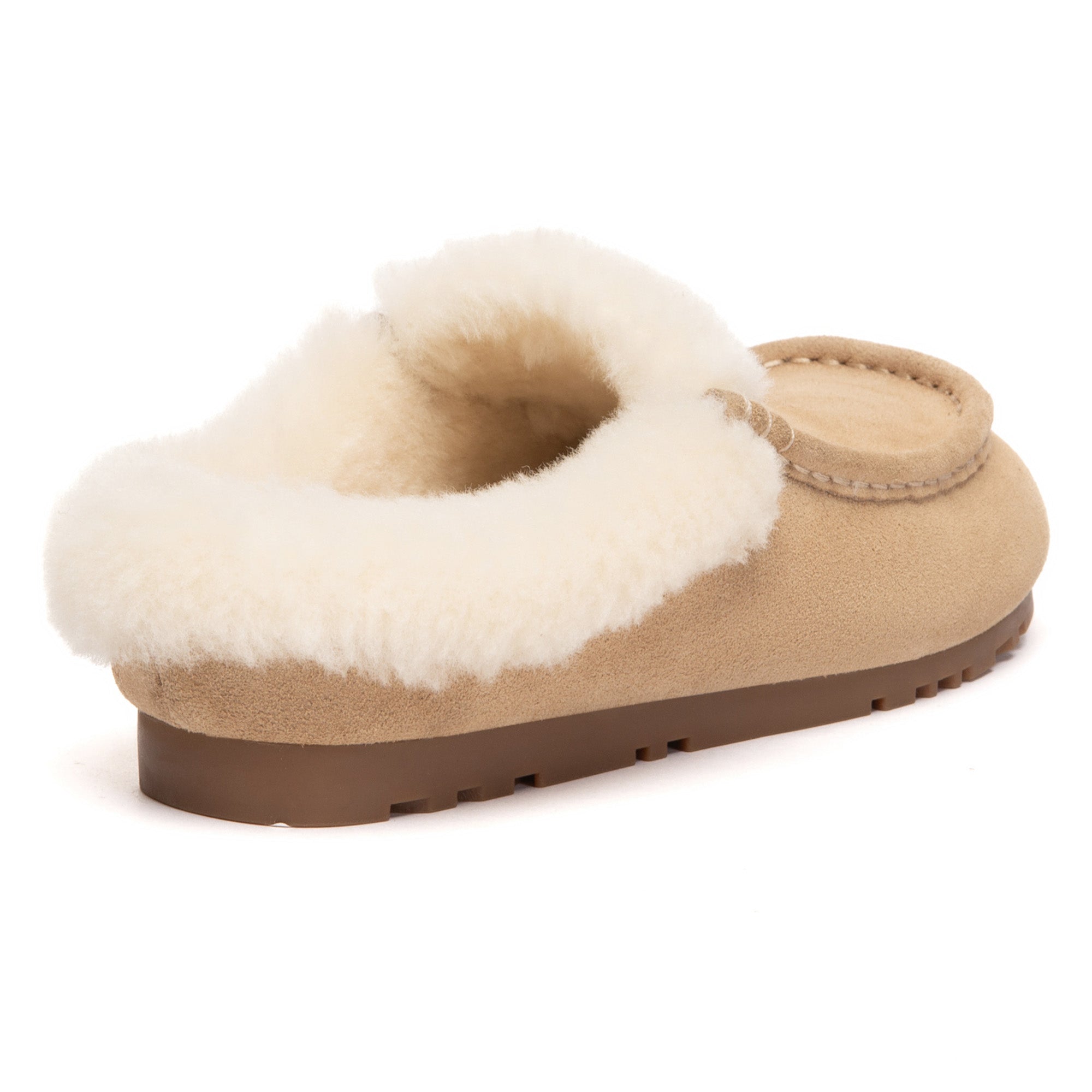 EverUgg ankle moccasin UGG slippers with soft leather and cozy lining, perfect for indoor comfort and casual wear.