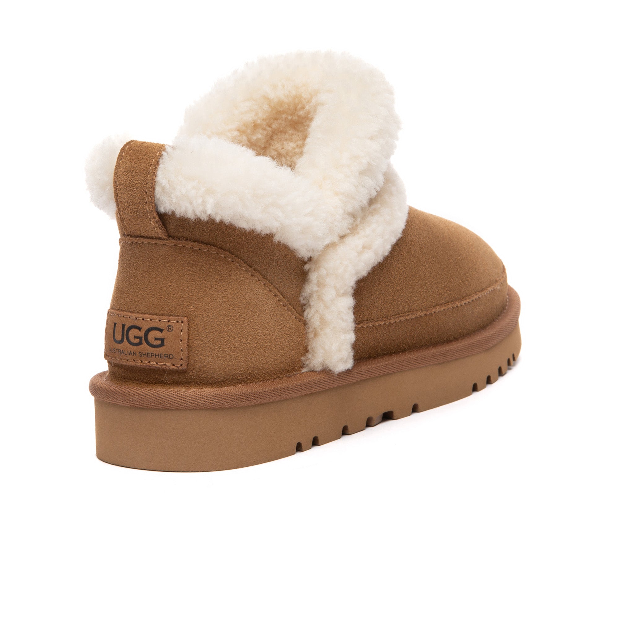 EverUgg Arden ankle UGG slippers featuring soft plush lining and slip-on design for cozy comfort.