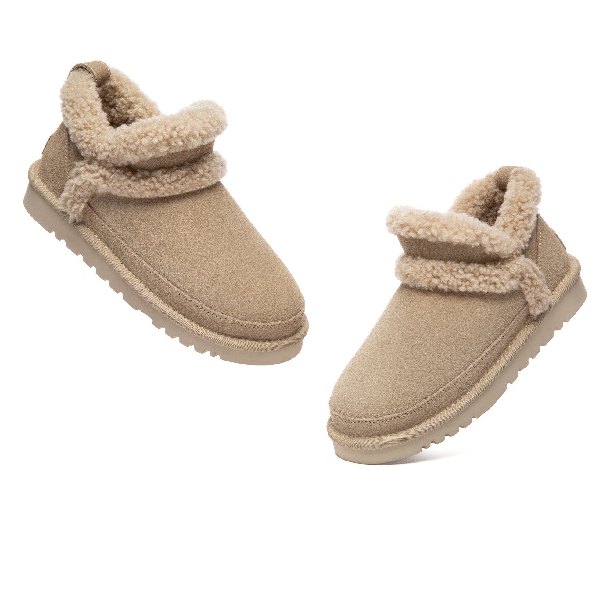 EverUgg Arden ankle slippers with soft UGG lining and cozy design, perfect for indoor comfort.