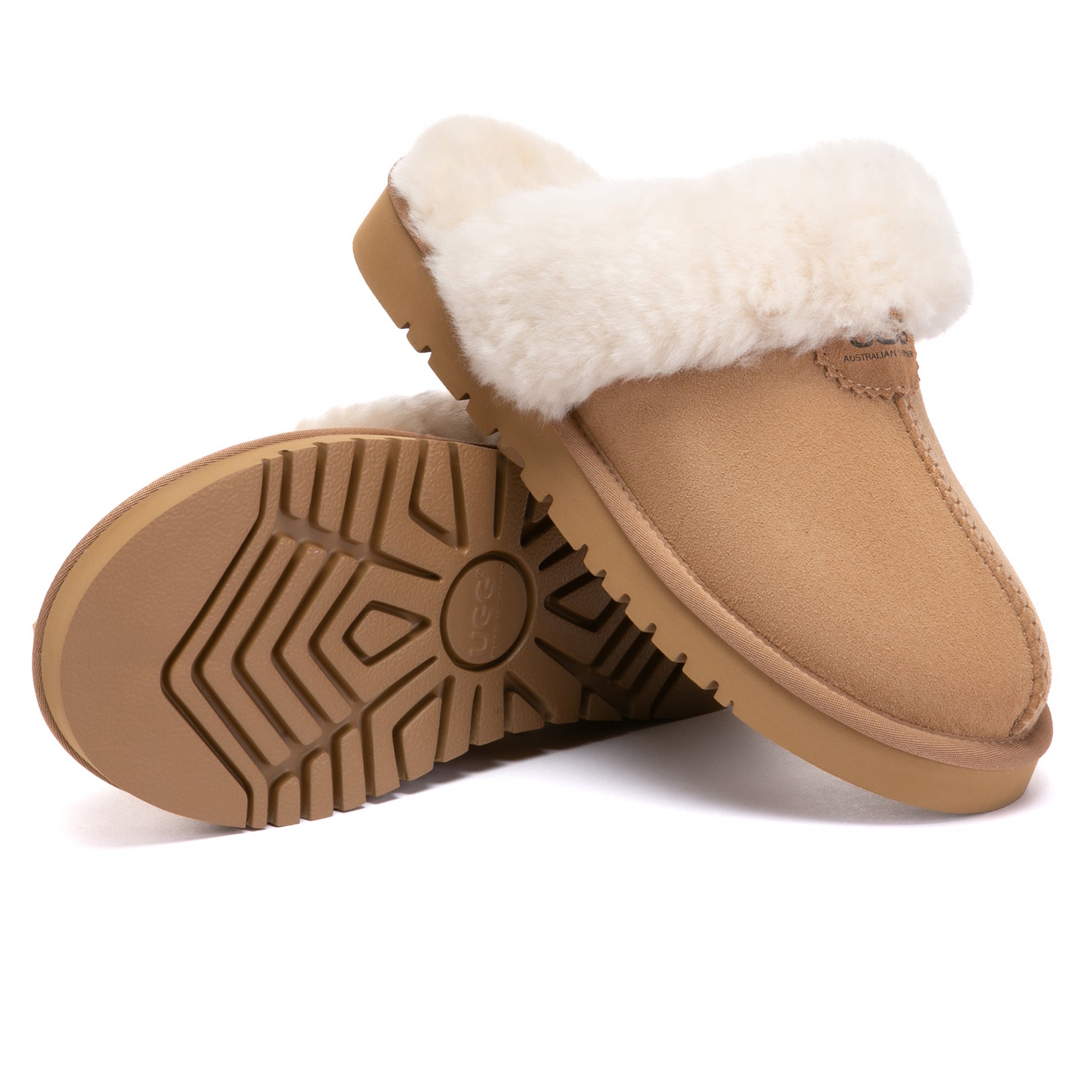 EverUgg Arden Classic UGG slippers with soft shearling lining and cozy slip-on design for comfortable indoor wear.