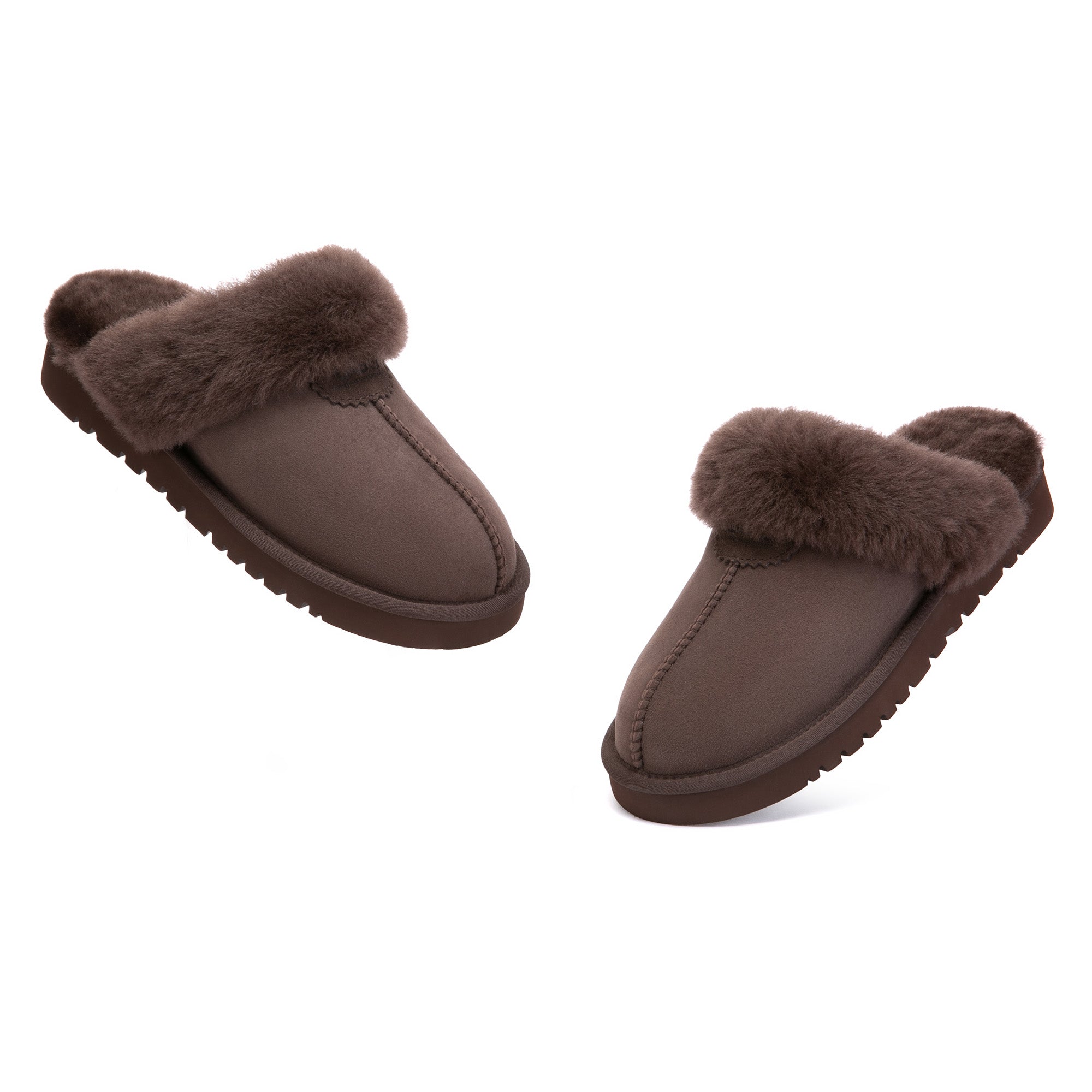 EverUgg Arden Classic UGG slippers in plush sheepskin with a cozy slip-on design and soft rubber outsole.