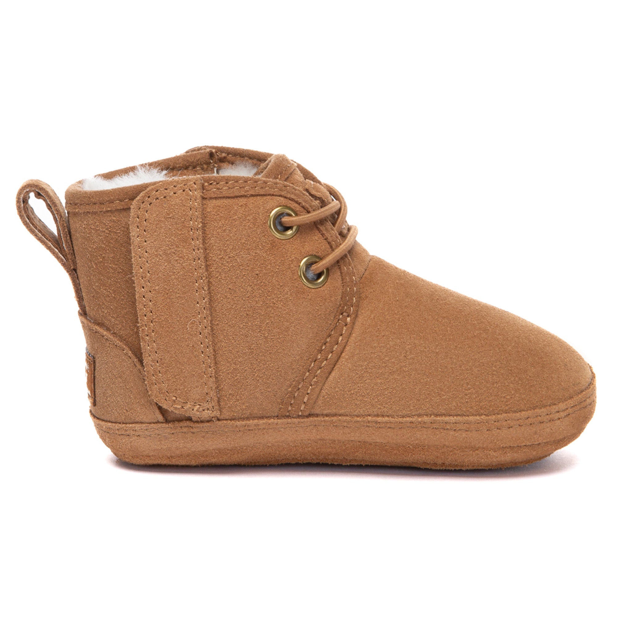 Cute baby UGG bootie from EverUgg, featuring soft, cozy kids UGG boots in a neutral color with plush lining.