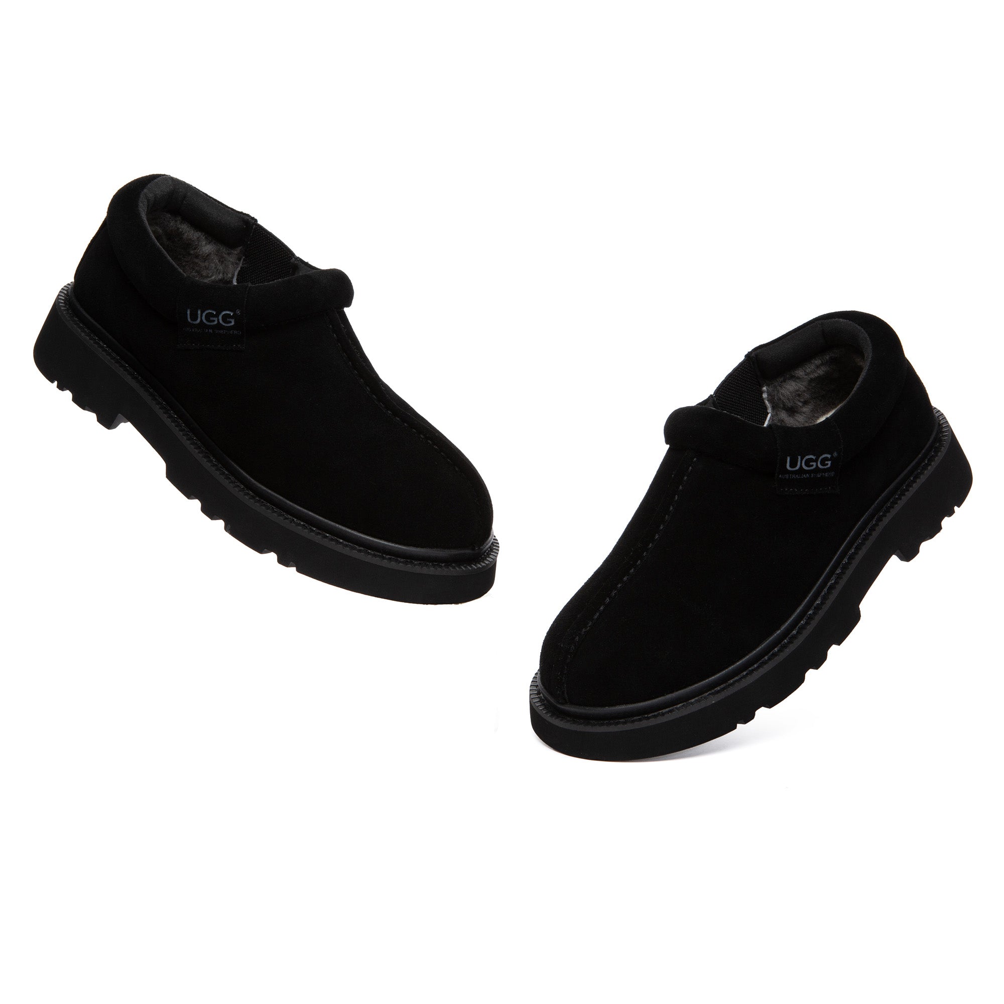 EverUgg Axton ankle UGG slippers with soft fur lining and cozy design, perfect for indoor comfort and casual wear.