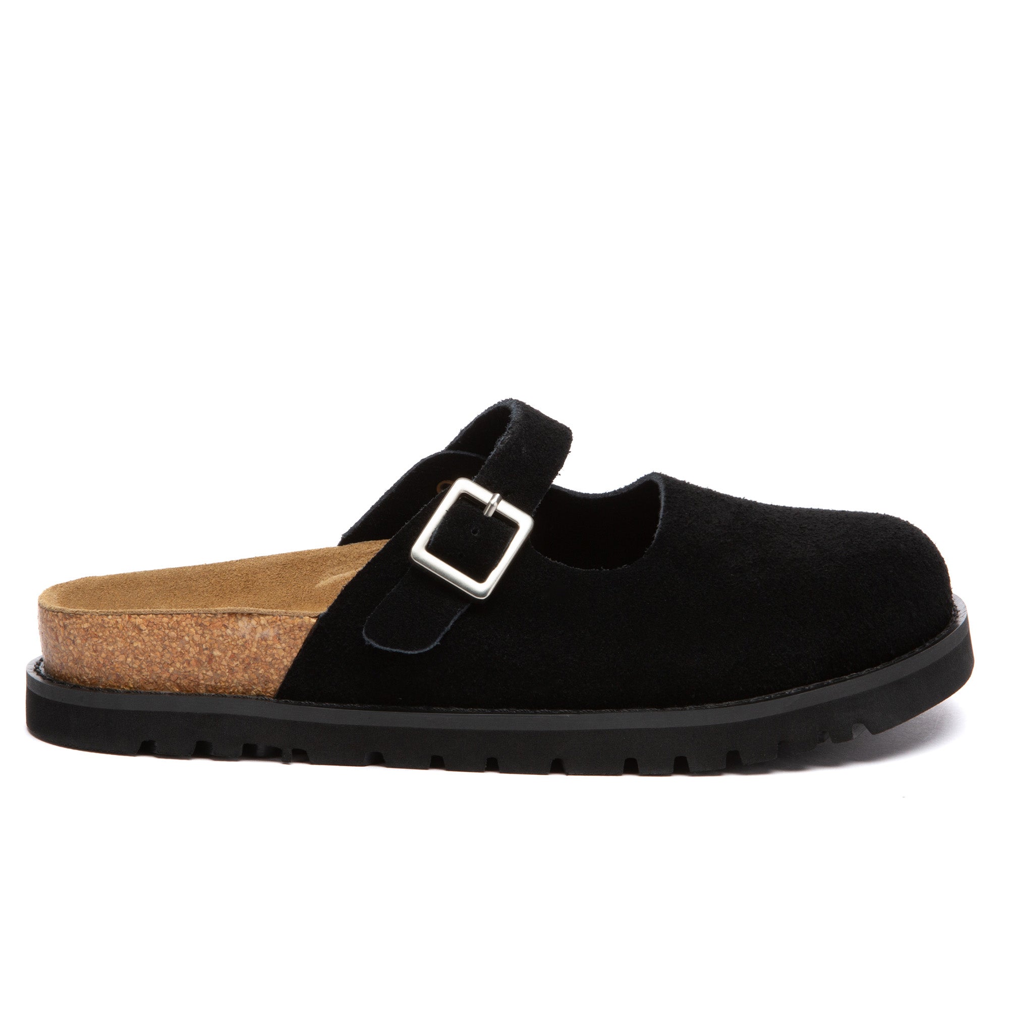 EverUgg Birkie Buckle Strap Slides slippers with adjustable buckle straps and open-toe design on a neutral background.