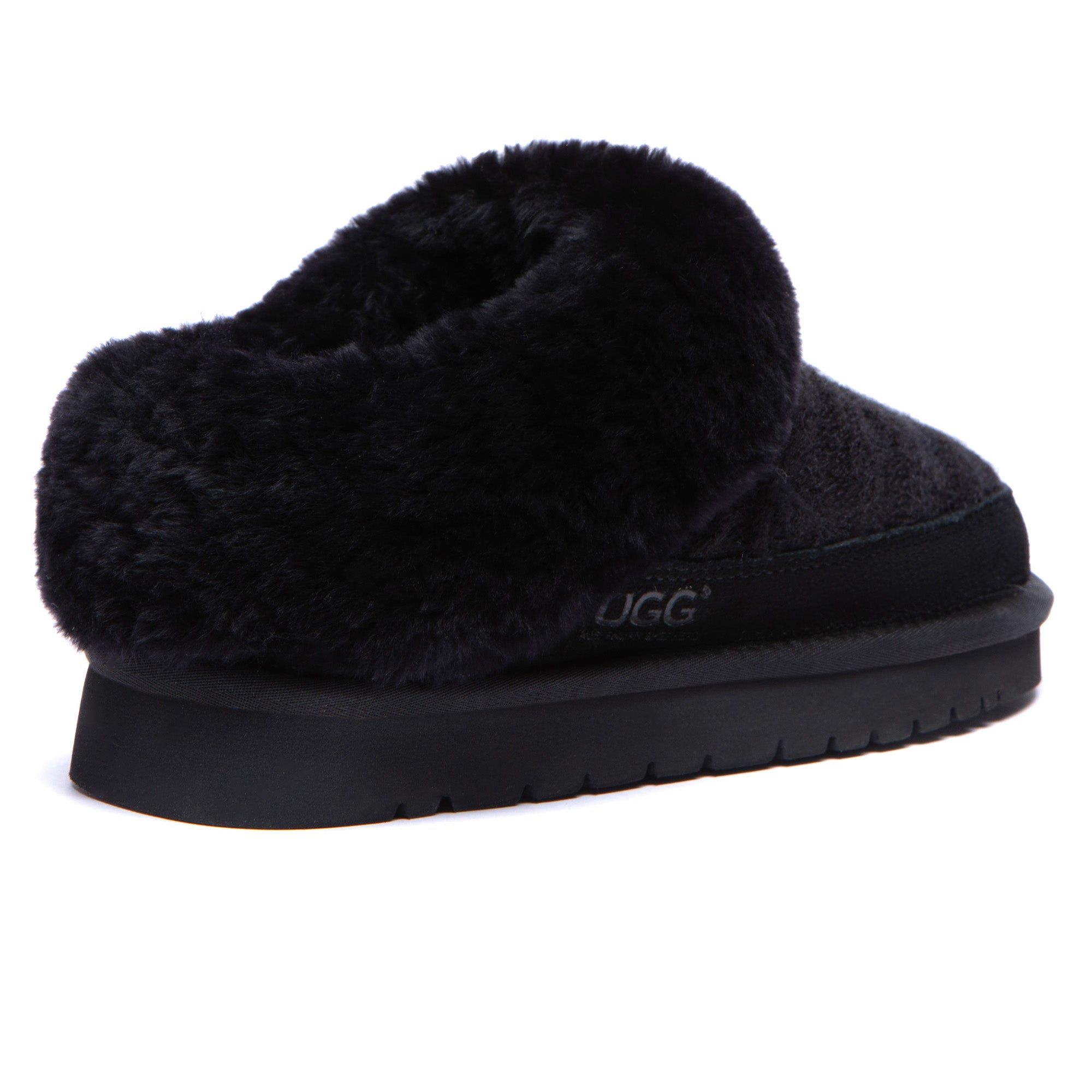EverUgg knitted suede ankle UGG slippers with cozy design and soft interior, perfect for comfortable indoor wear.