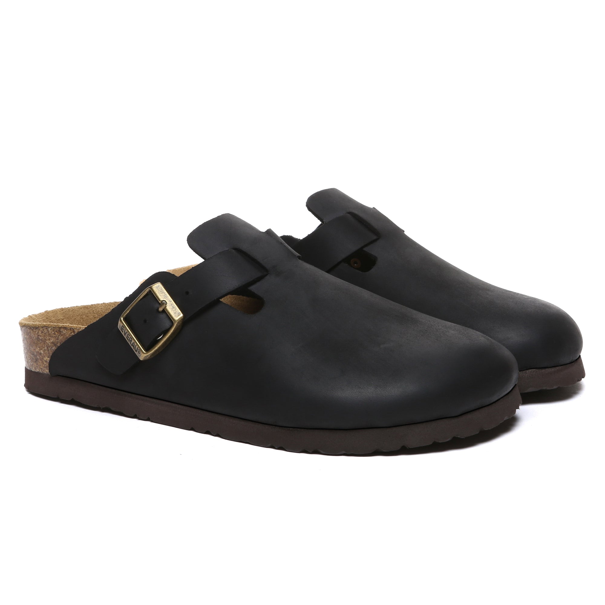 EverUgg Birkie women’s leather slippers with soft lining and slip-on design, ideal for comfortable indoor wear.