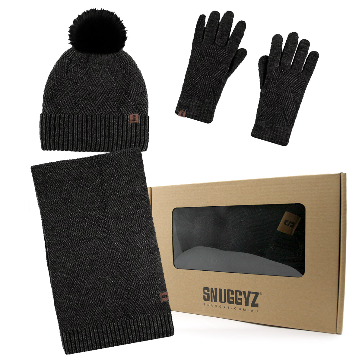 Snuggyz® 3 in 1 Beanie Scarf 장갑 세트