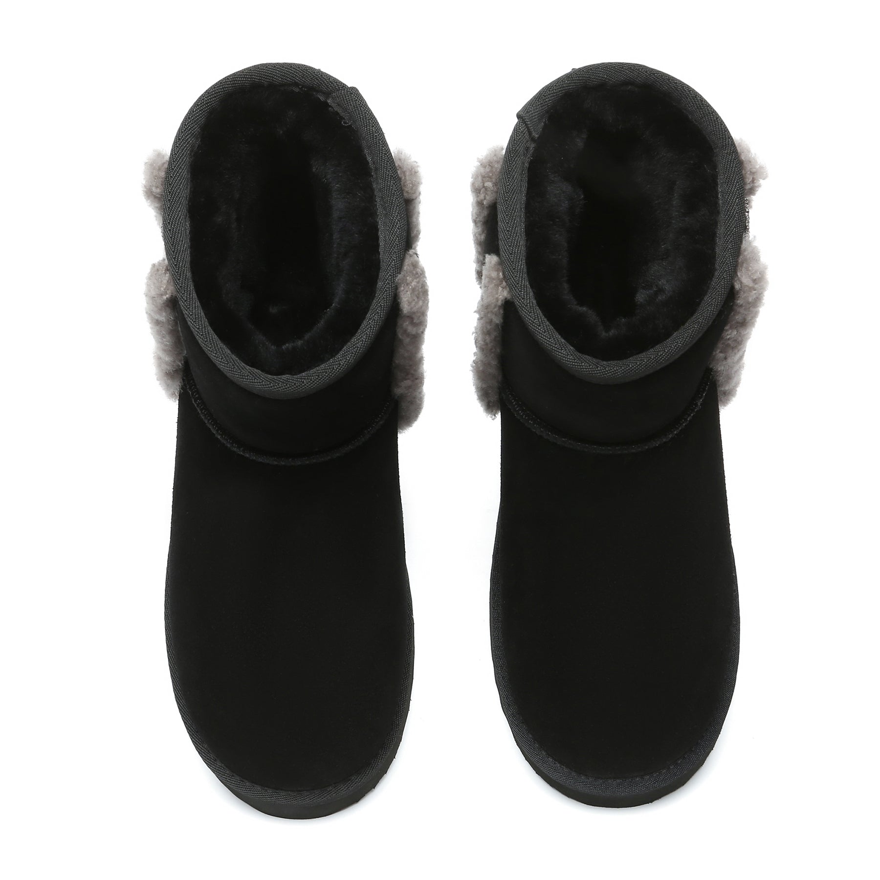 Shearling Wool Side Mini UGG Boots