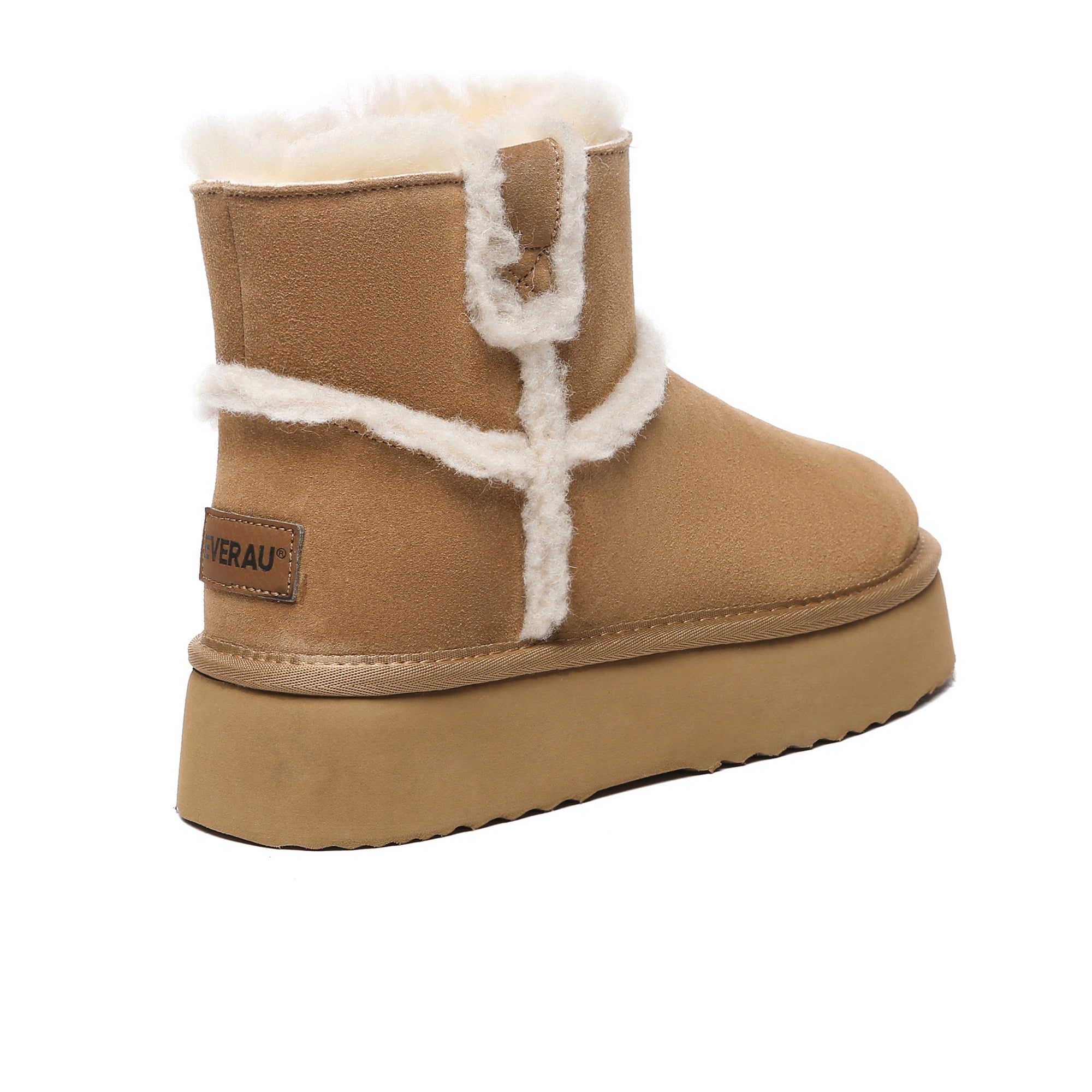 EverUgg Bronte women’s platform UGG boots with plush lining and chunky sole, stylish ankle boots for cold weather.