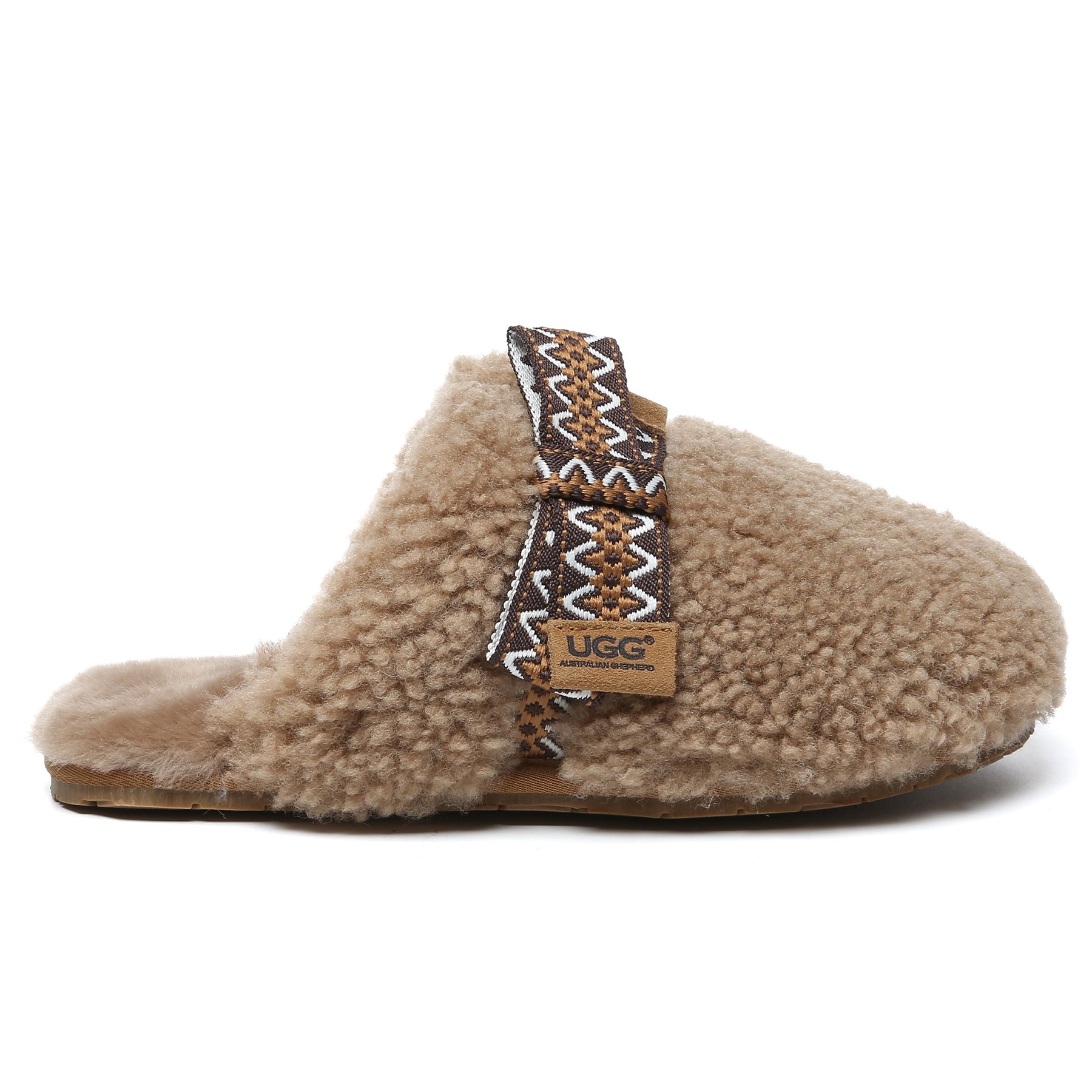 Wool Bow Stitch UGG Slippers