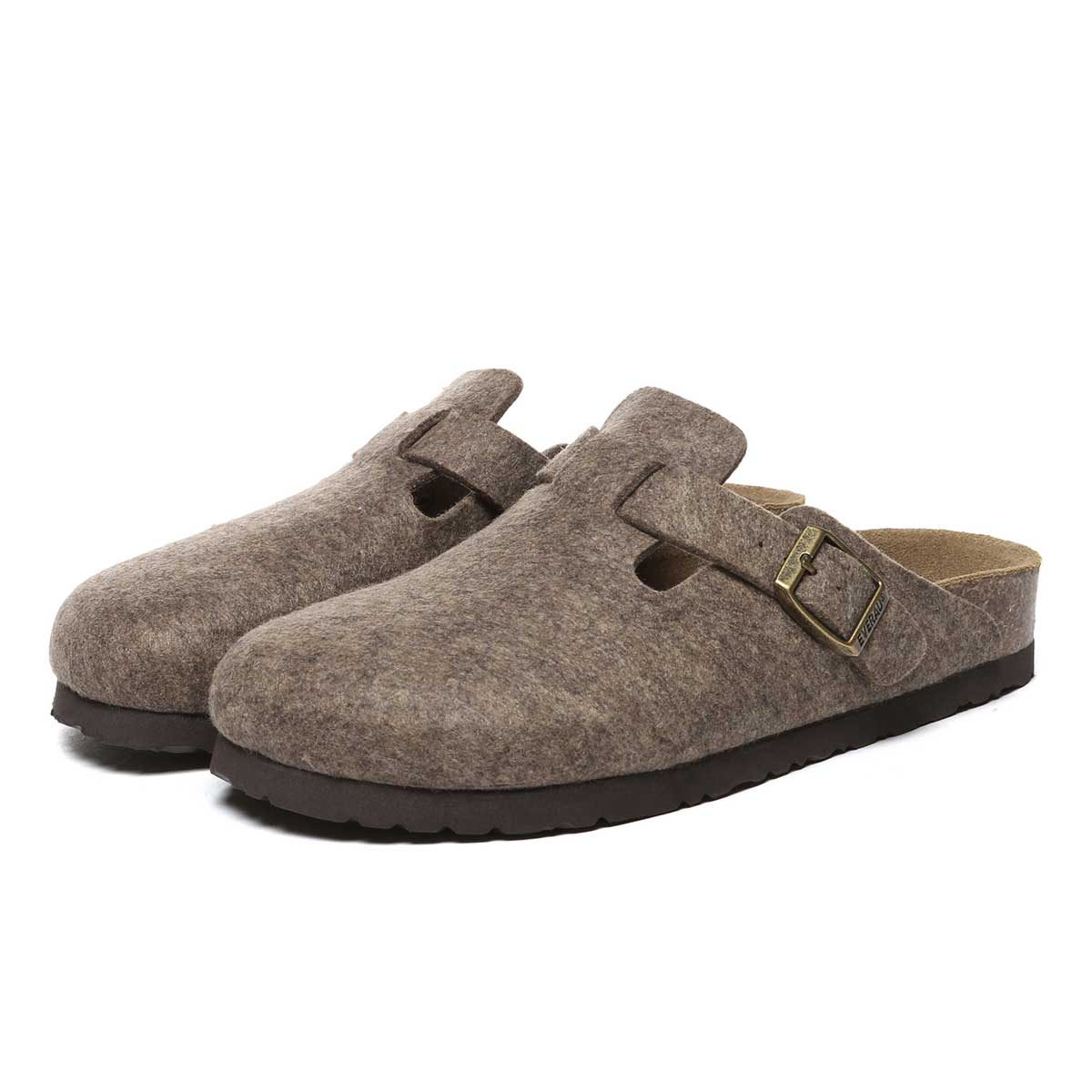 EverUgg Brynna Birkie buckled strap slippers for women, featuring cozy design and stylish brown leather straps.