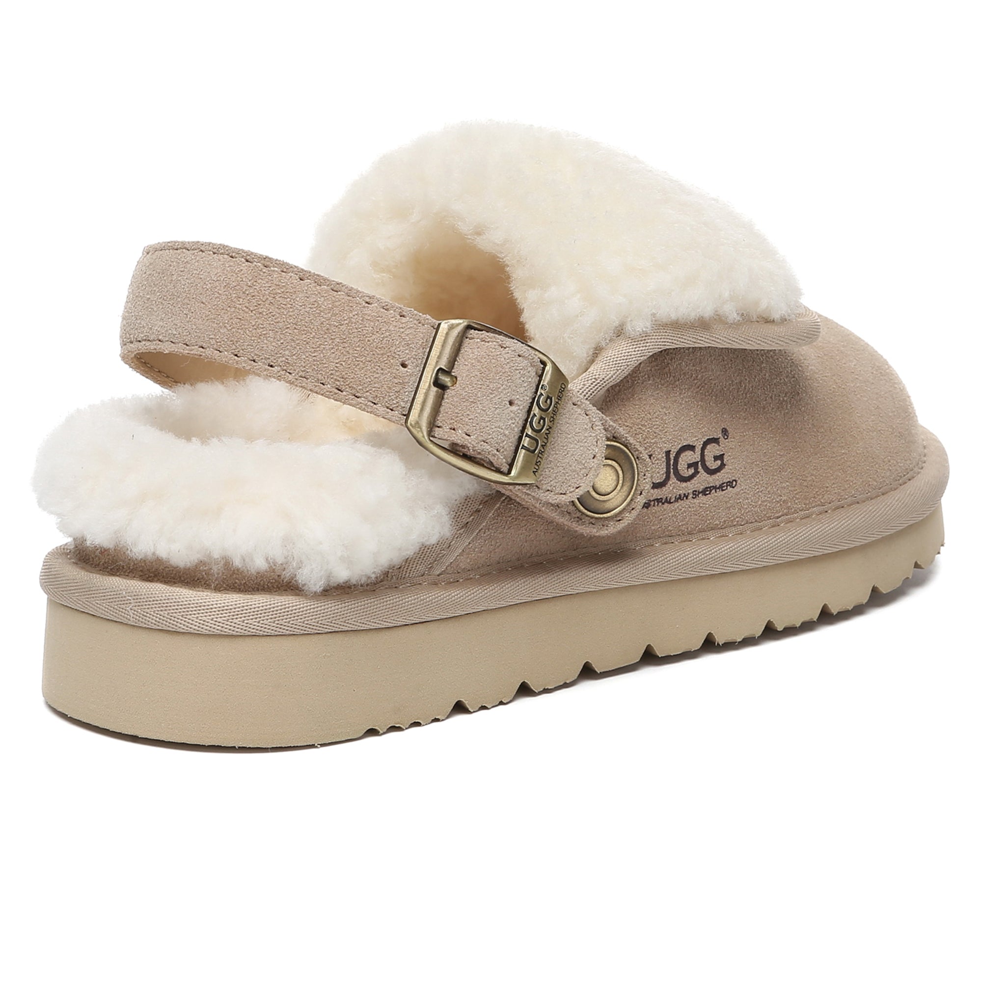 EverUgg Buckle Strap UGG Tenley slippers for women with soft, cozy slide slippers featuring a buckle strap detail.