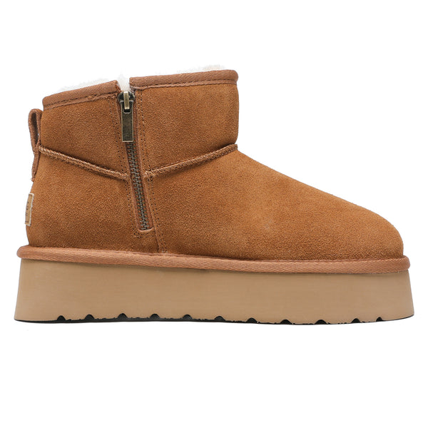 Ugg Merino Ultra Mini 지퍼 플랫폼 부츠