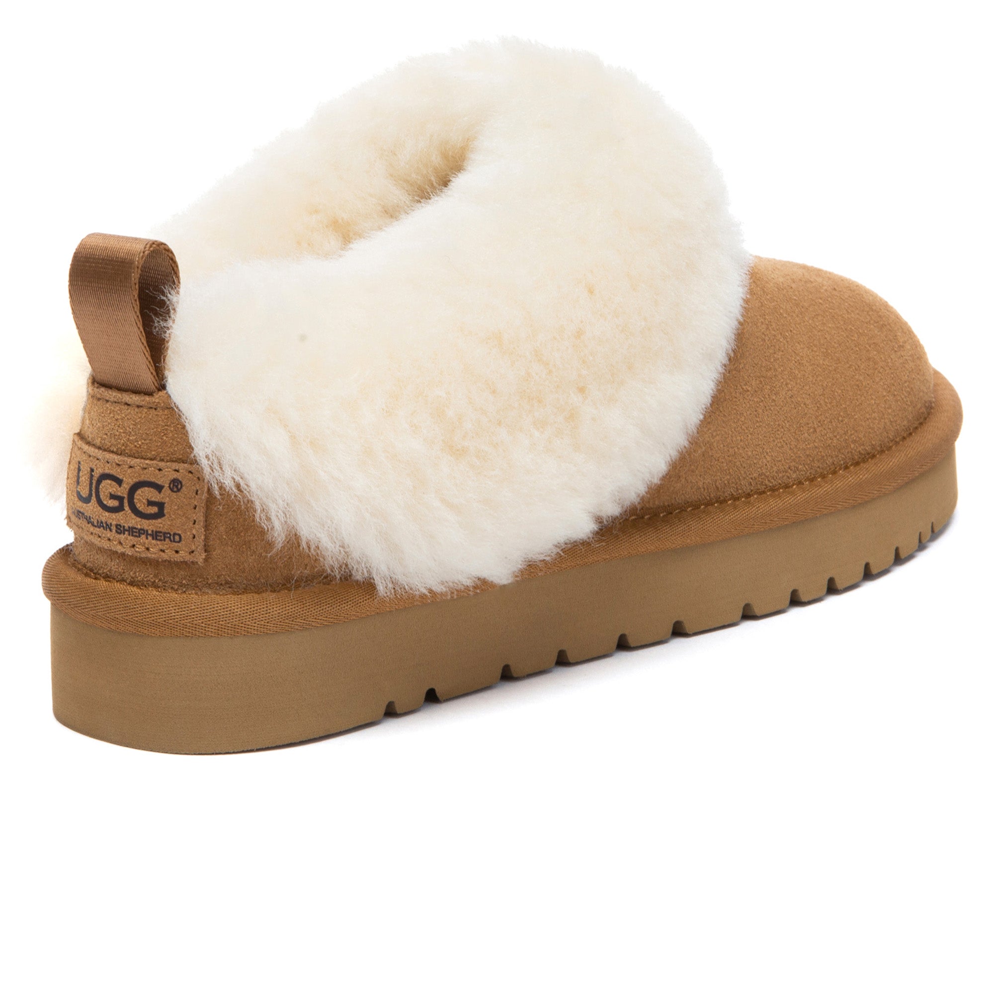Fluffy Collar UGG Ankle Slippers