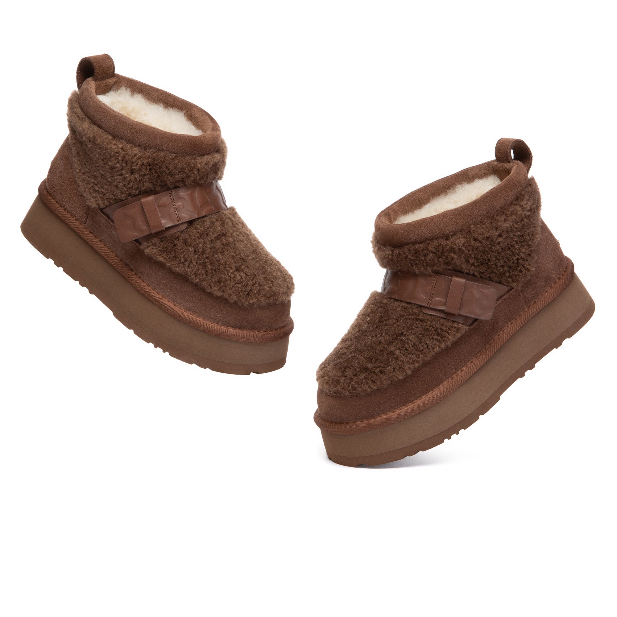 EverUgg Short Maphie UGG Boots in cozy, plush material with a classic silhouette and ankle-high design.