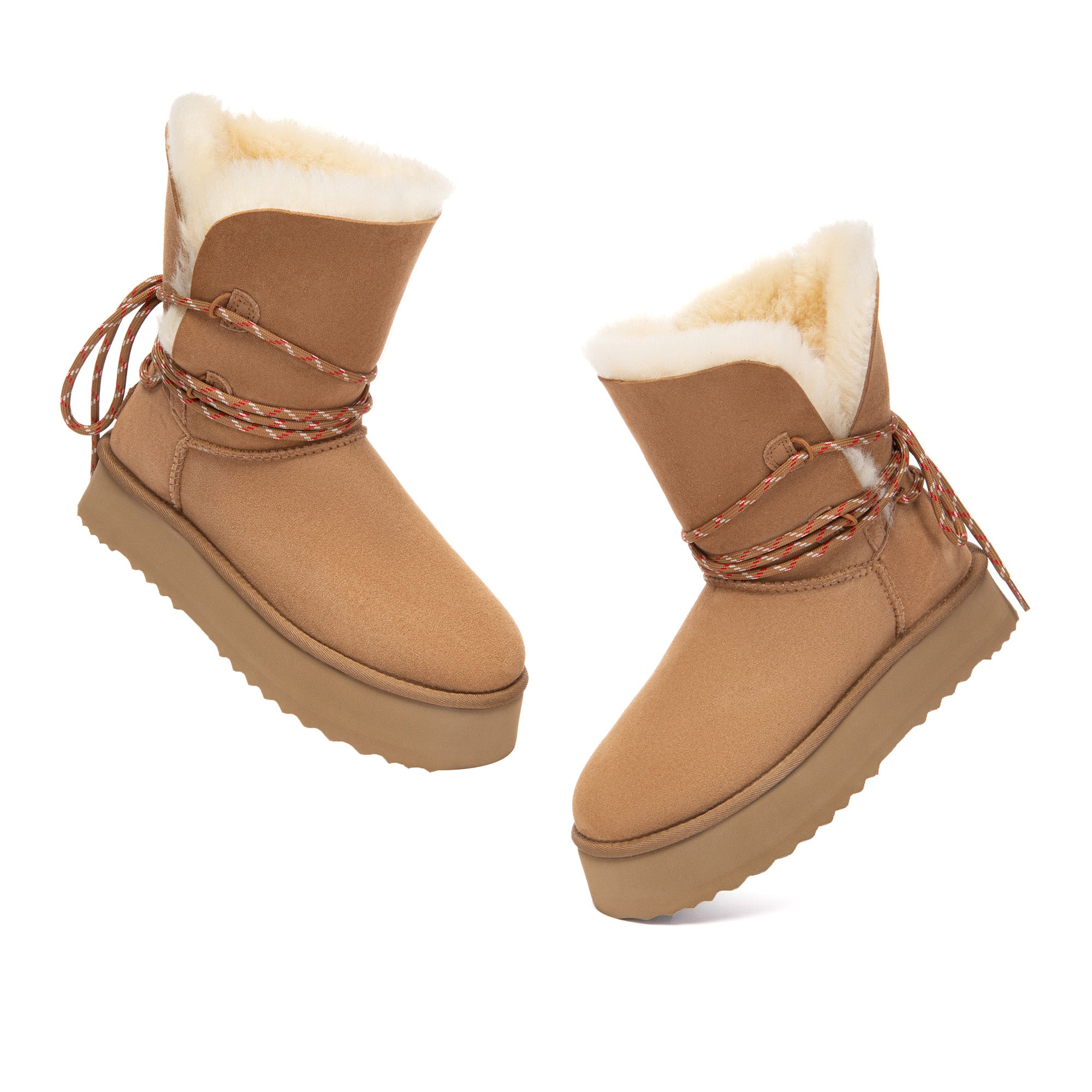 EverUgg Carmen versatile strap platform boots, stylish ankle boots with strap details and platform sole, perfect for casual wear.