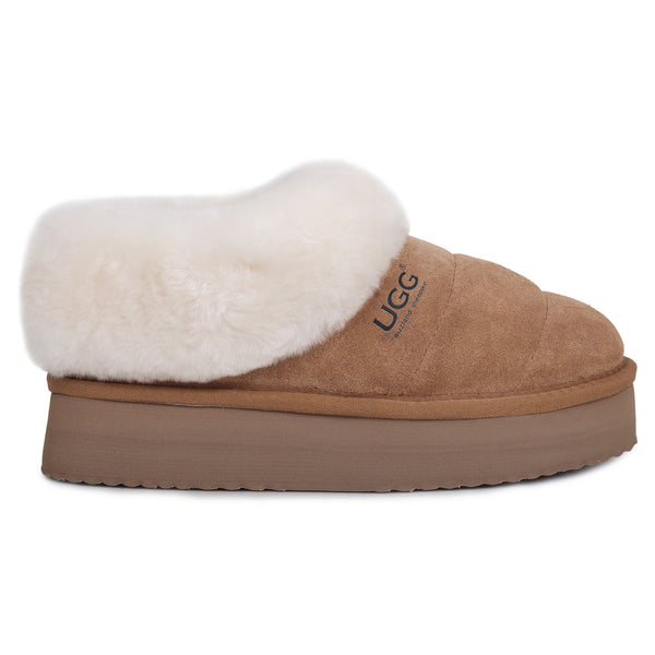 UGG Platform Ankle Puffer Slippers