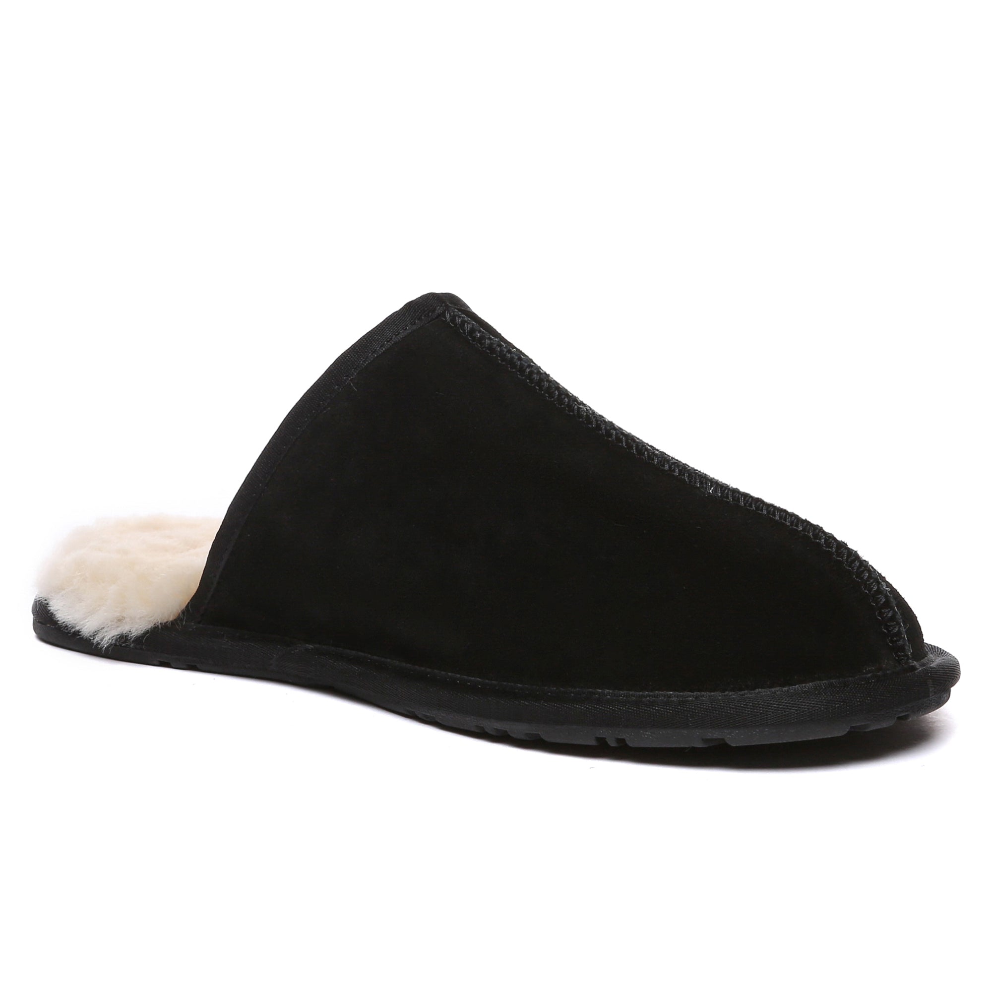 EverUgg Classic Bennett men's UGG slipper showing soft suede exterior and cozy sheepskin lining.