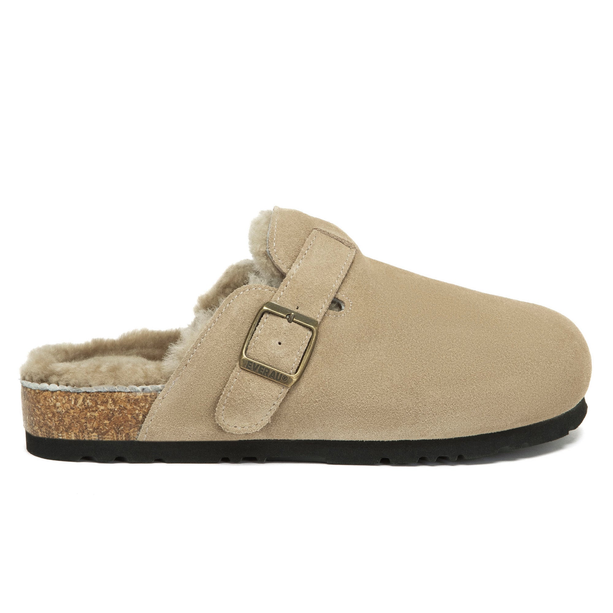 EverUgg Classic Birkie Men UGG slippers with soft sheepskin lining and durable suede exterior, ideal for comfortable indoor wear.