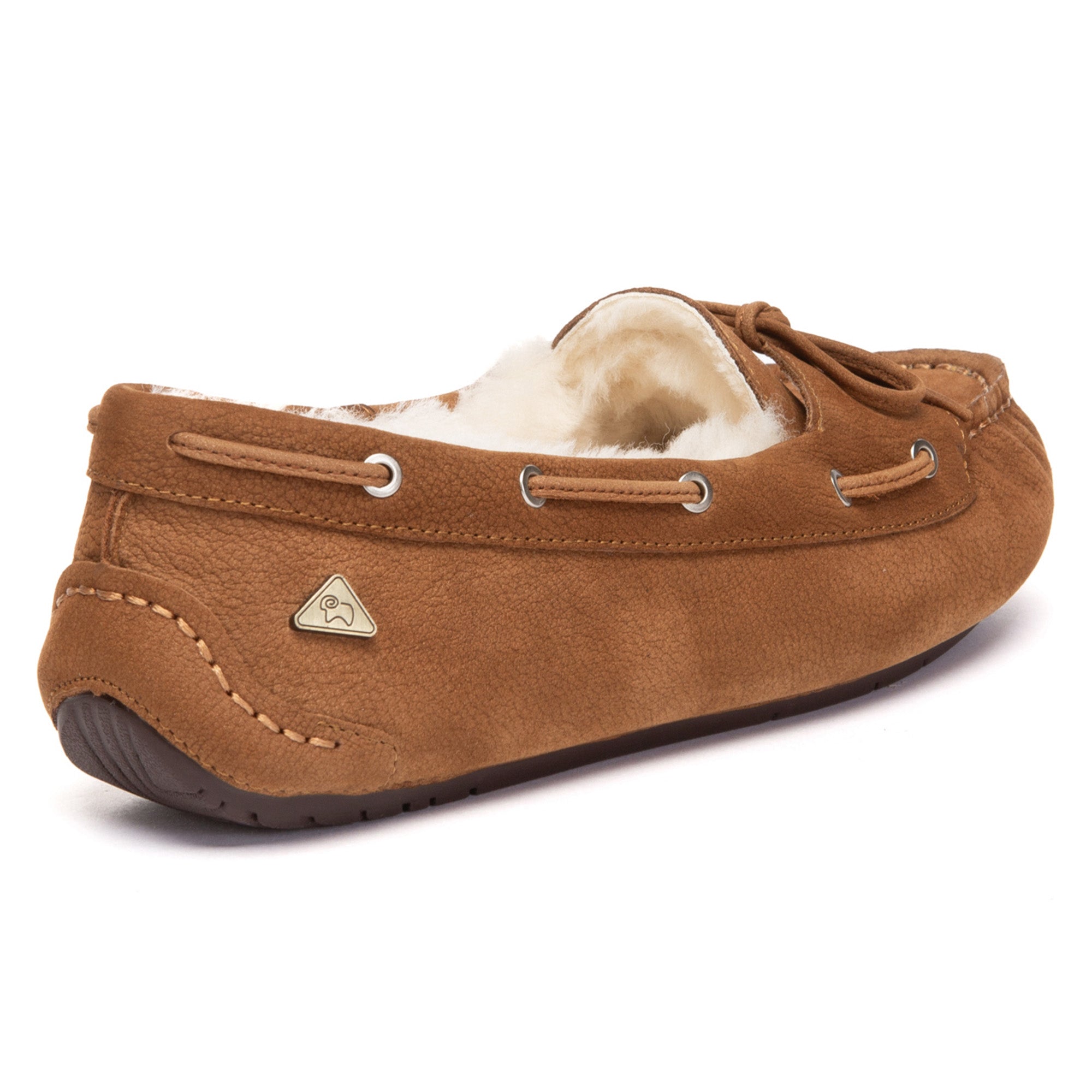 EverUgg Classic Bow Moccasins Slippers featuring soft leather, bow detail, and comfortable slip-on design for cozy indoor wear.