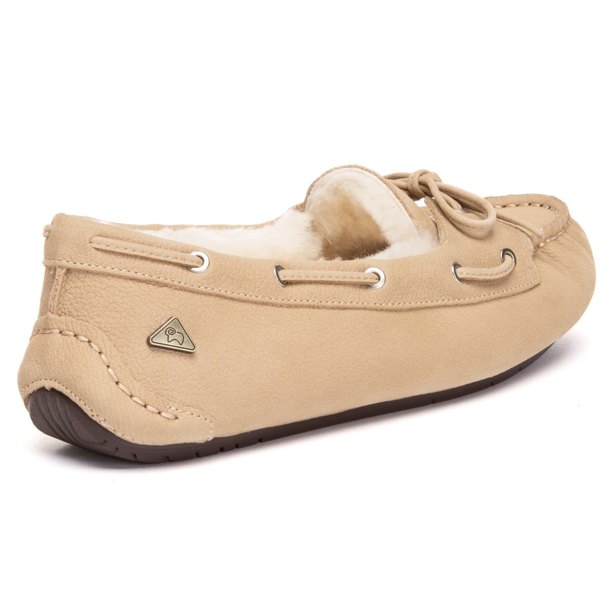 EverUgg Classic Bow Moccasin Slippers featuring soft material, decorative bow, and comfortable indoor footwear design.