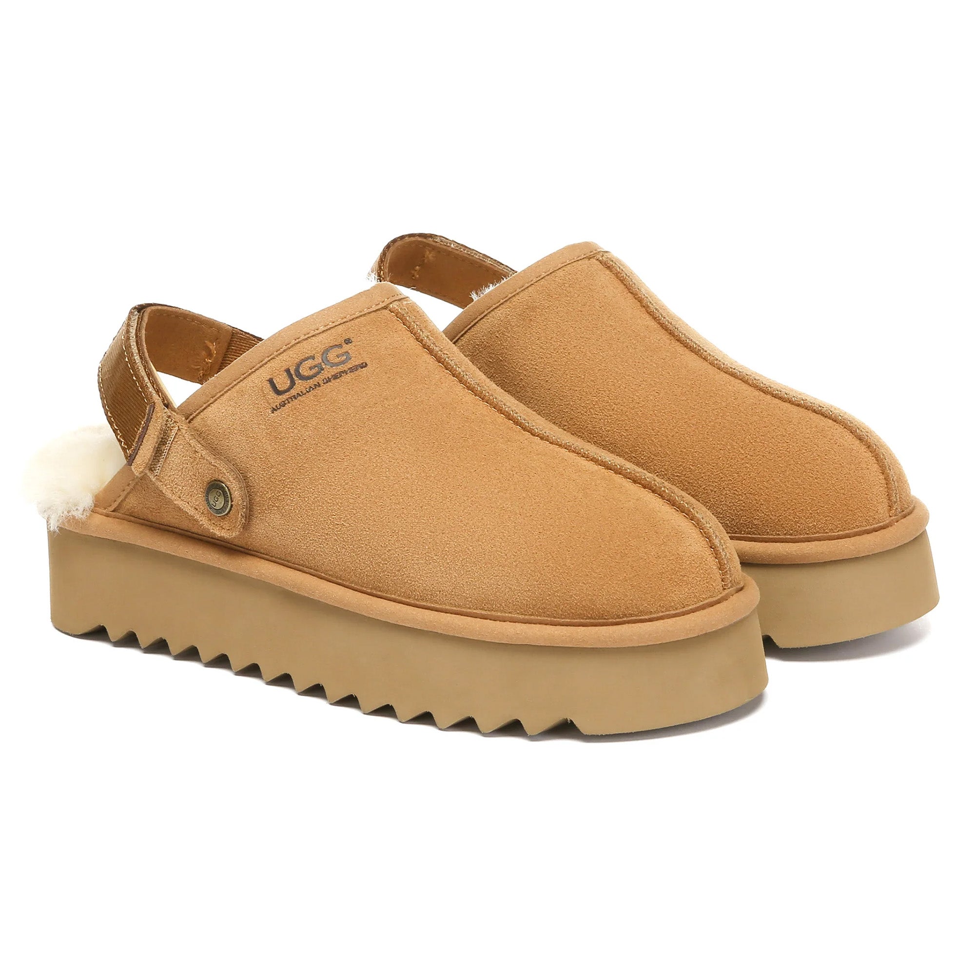 EverUgg Costeen Slingback UGG slippers featuring a soft, cushioned design with slingback straps and cozy interior for comfort.
