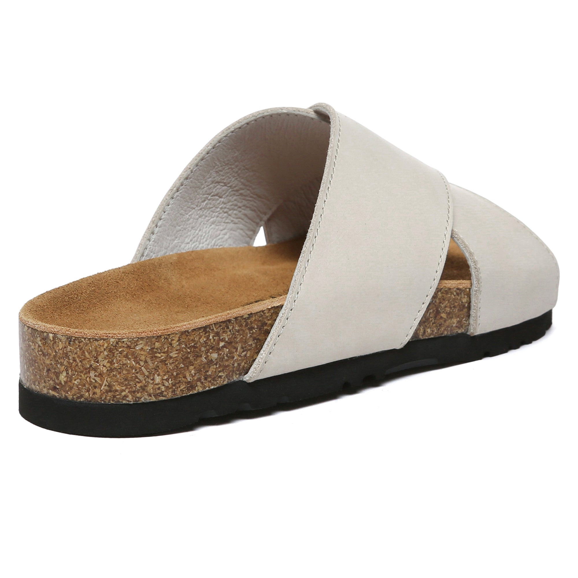 EverUgg crossover summer leather slides for women, stylish and comfortable casual slippers with a sleek design.