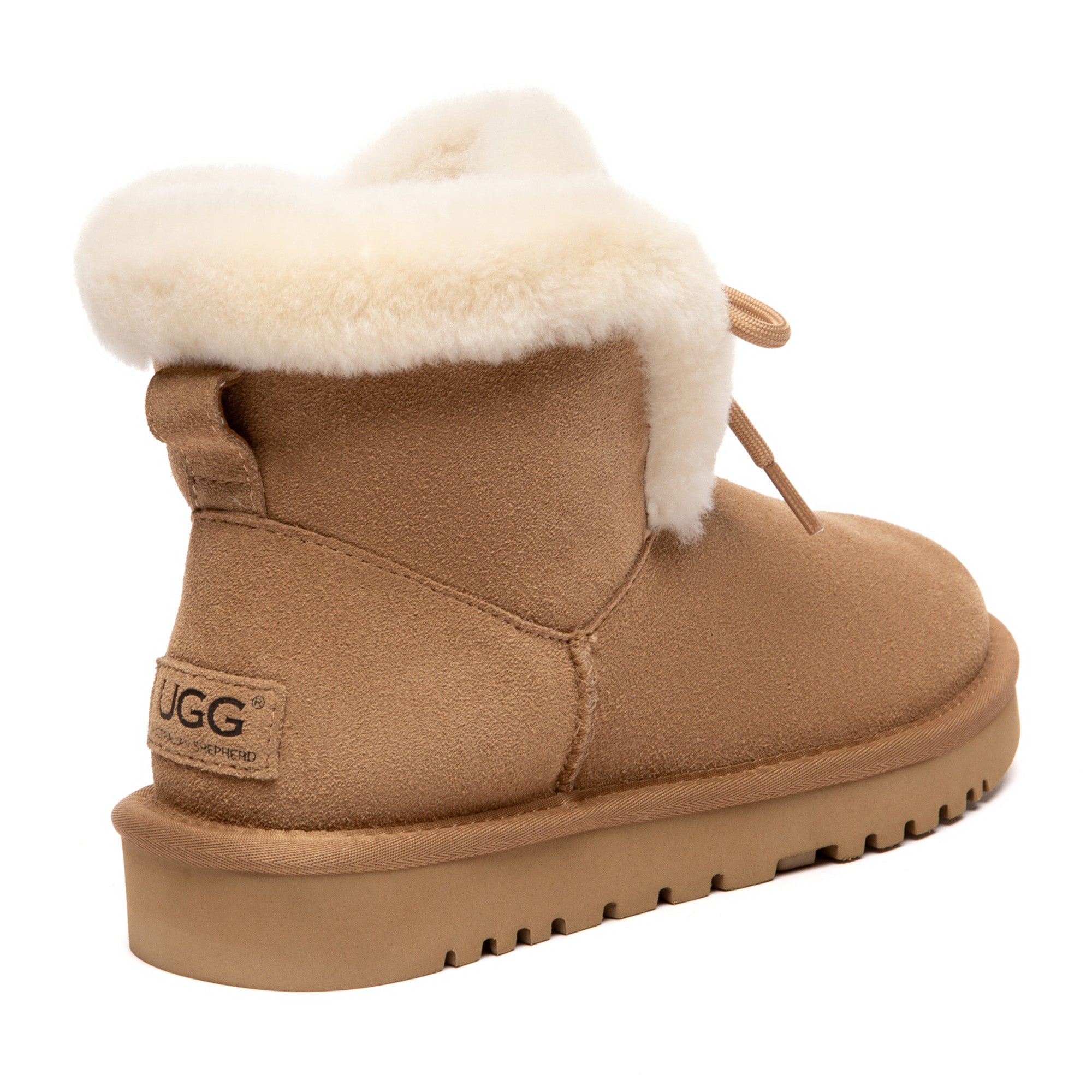 EverUgg Deva casual lace-up boots featuring soft leather and stylish design, perfect for everyday wear.