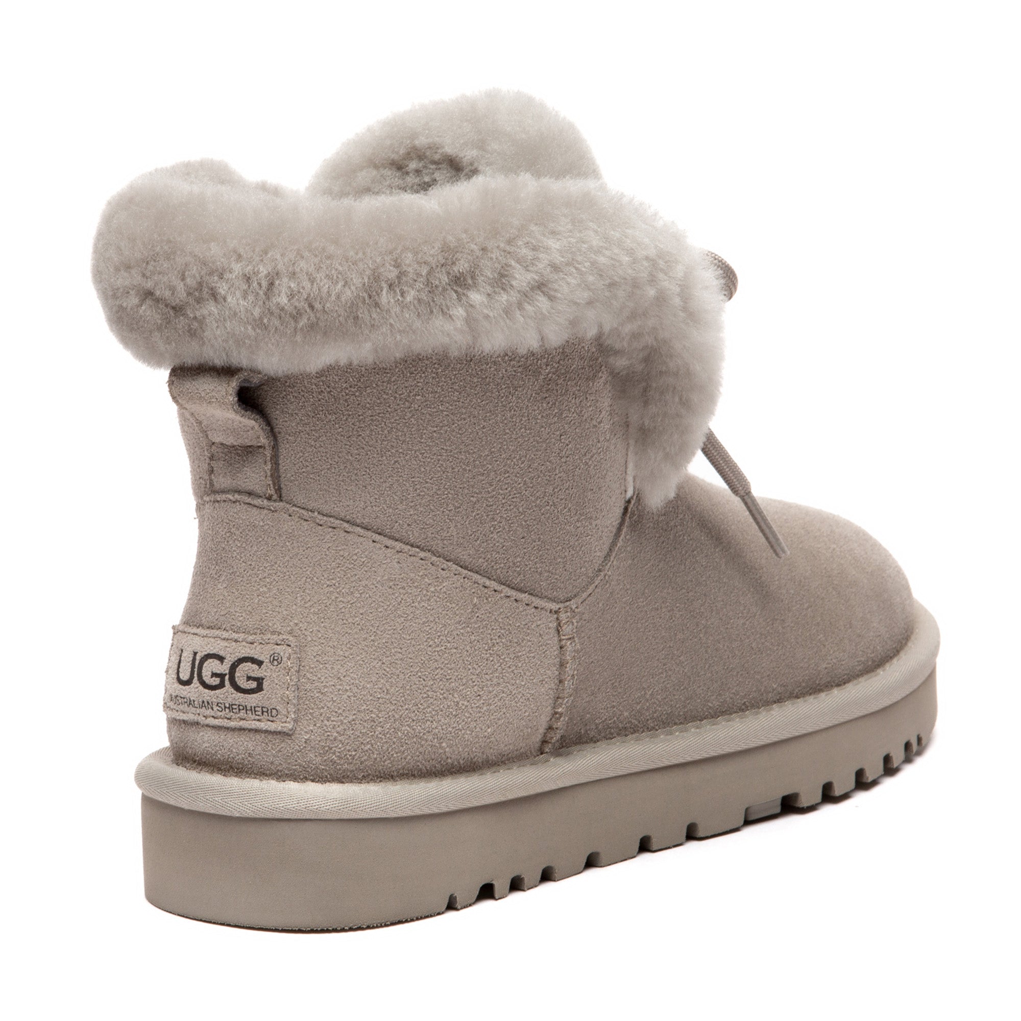 EverUgg Deva casual lace-up boots with soft UGG lining and rugged sole, displayed in a neutral color.