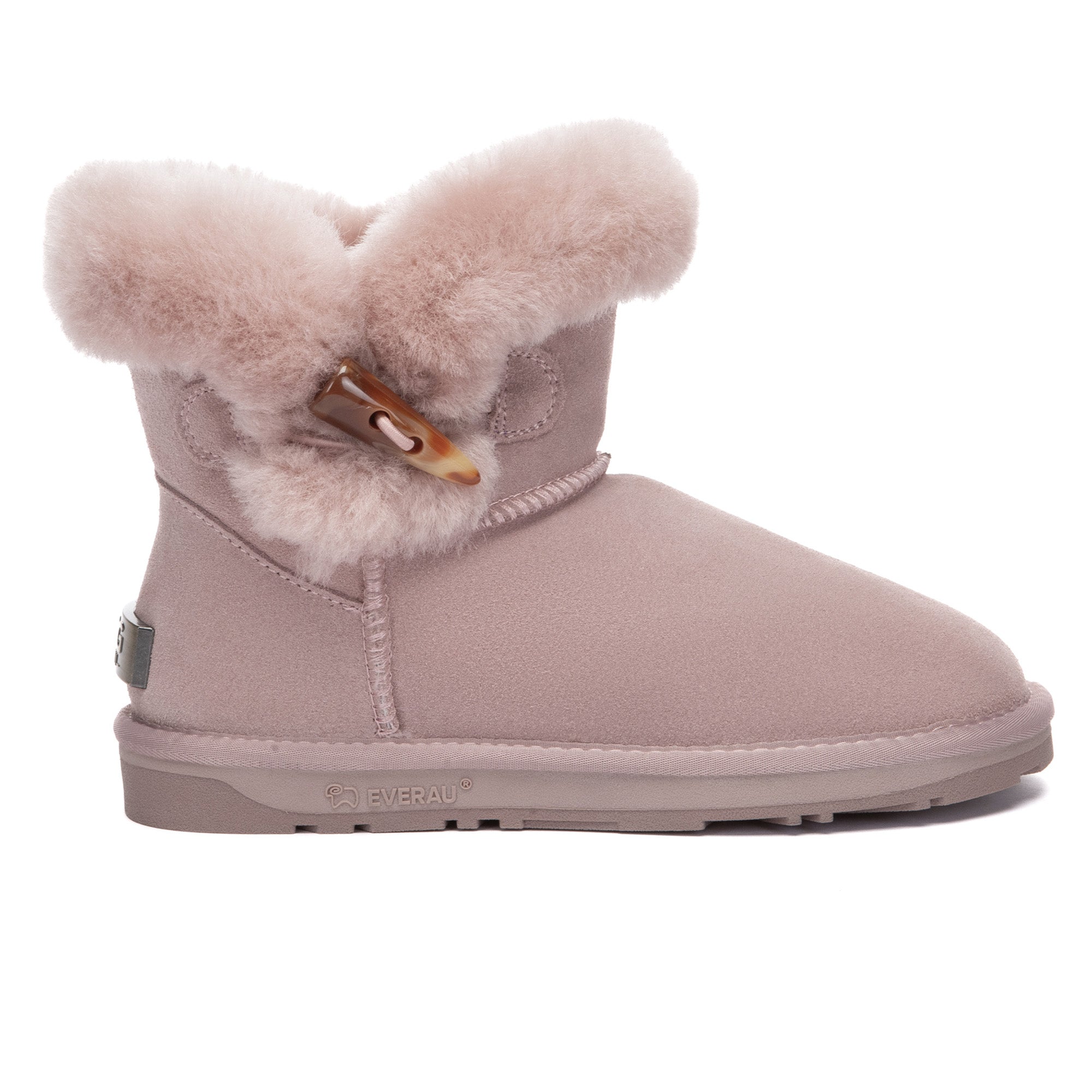 EverUgg Tiara Shark Mini Button UGG Boots featuring a mini design, button details, and a cozy, stylish appearance.
