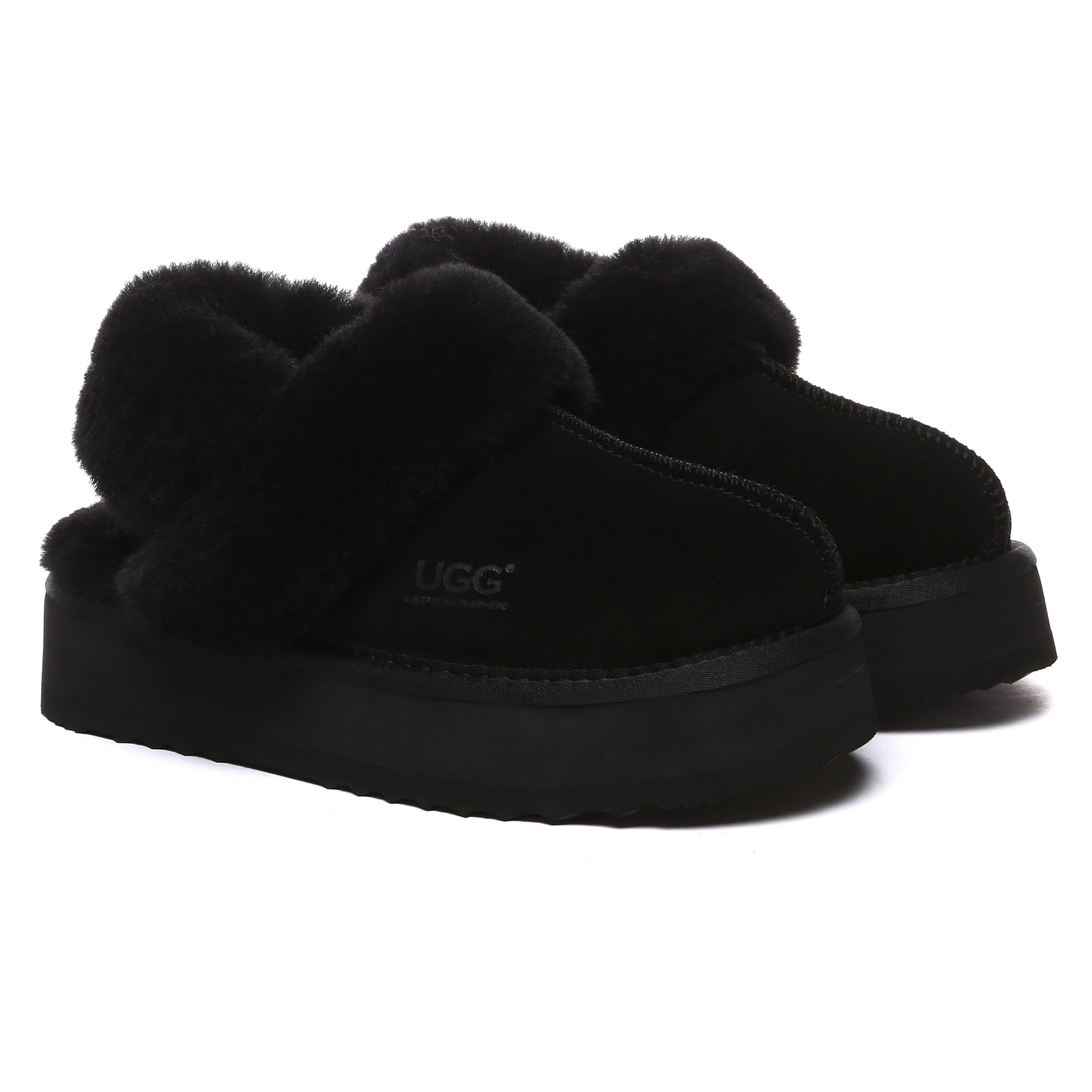 EverUgg Dua Straps platform slippers for women, featuring cushioned soles and stylish strap details in a comfortable slip-on design.
