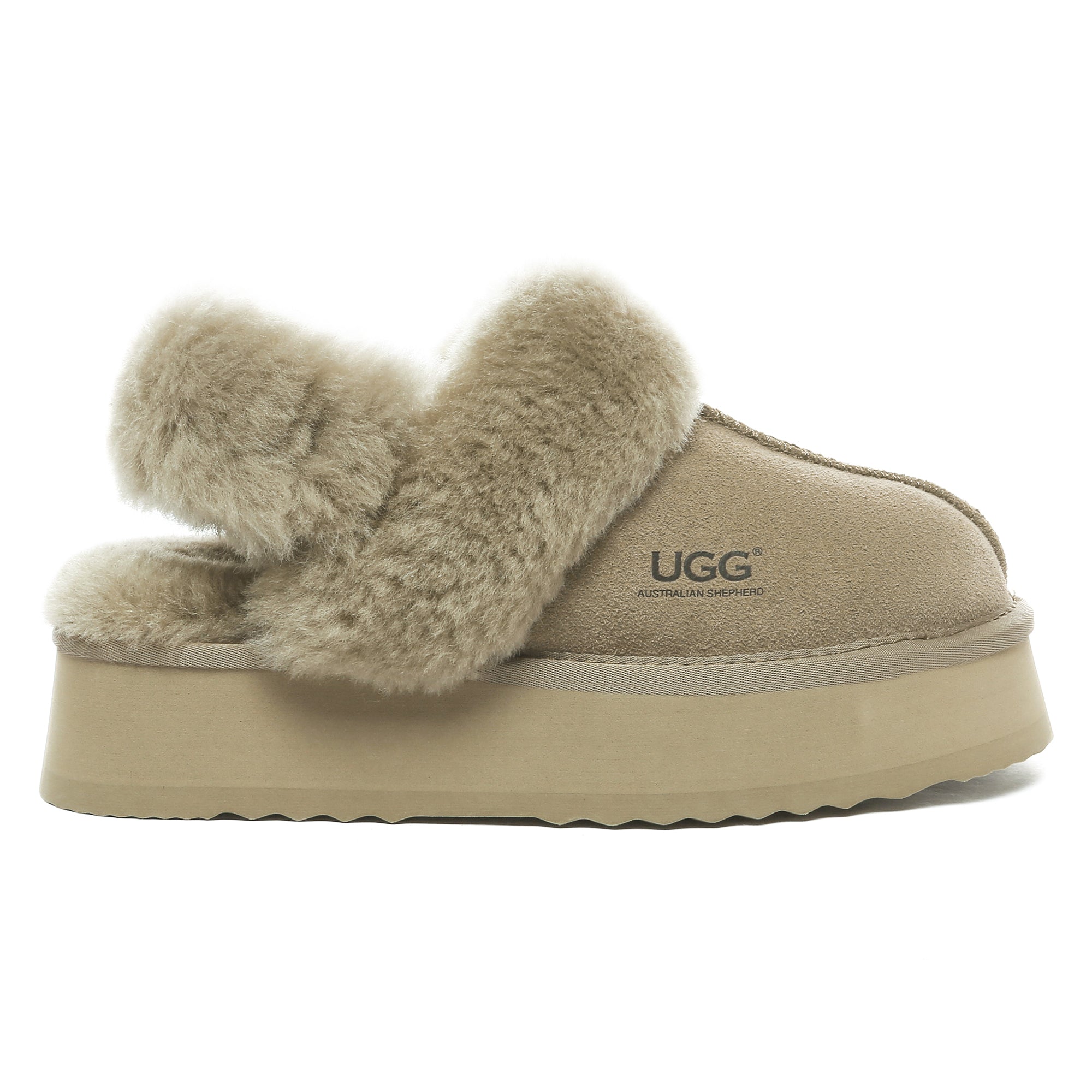 EverUgg Dua Straps UGG platform slippers for women, featuring stylish straps and comfortable sole, perfect for casual wear.
