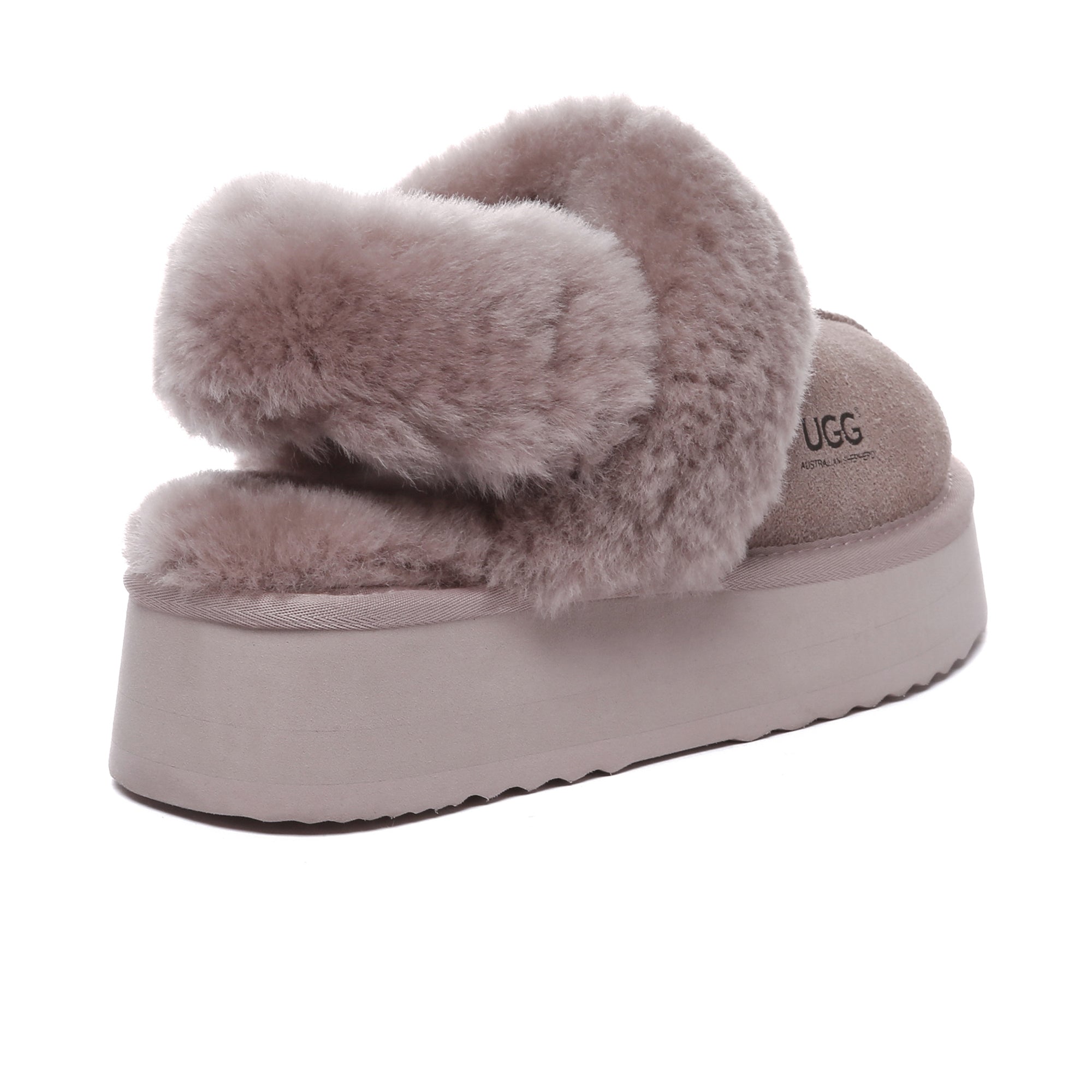 EverUgg Dua Straps UGG platform slippers for women, featuring multi-strap design and cushioned sole, perfect for casual wear.