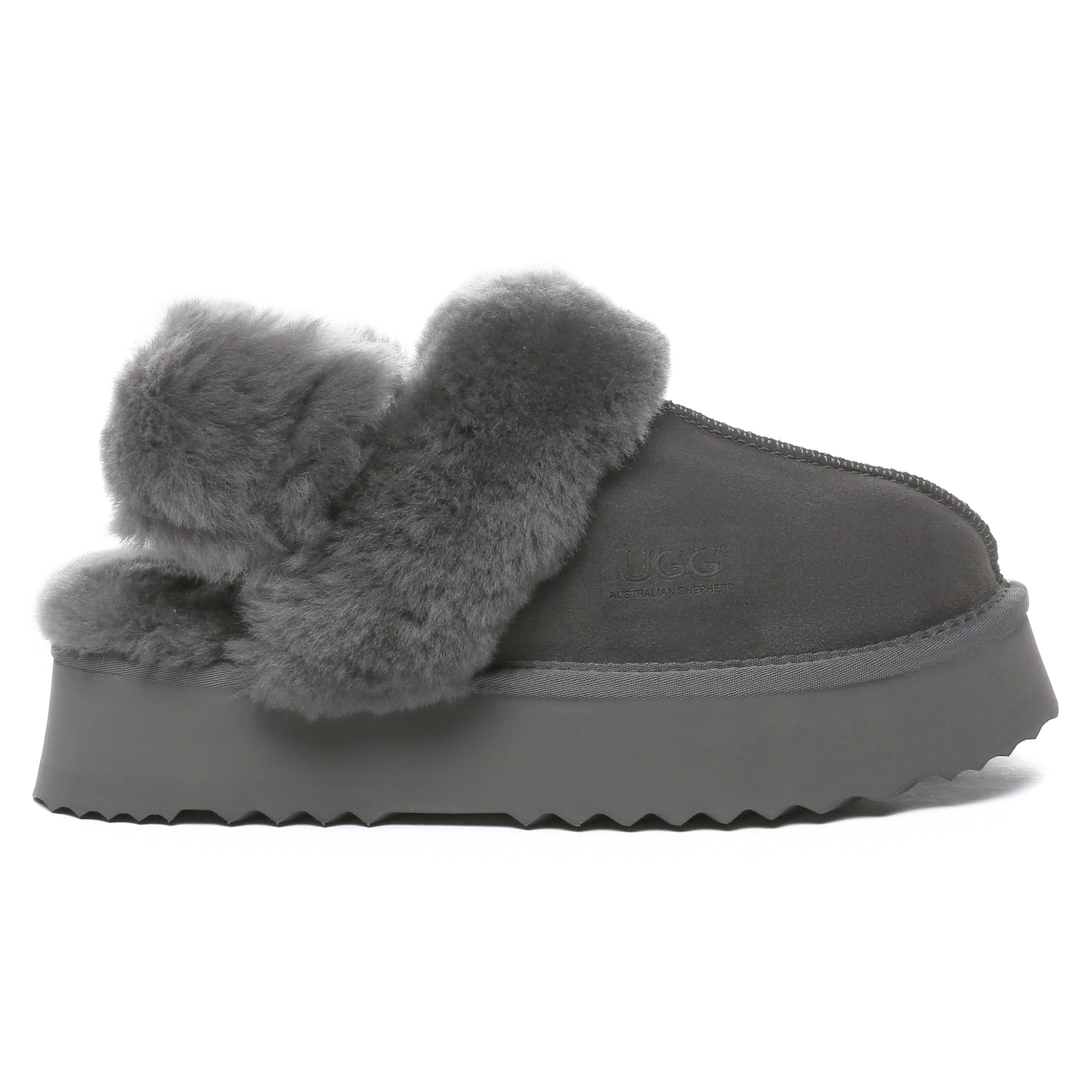 EverUgg Dua Straps UGG platform slippers for women, featuring stylish straps and a chunky sole in a cozy slipper style.