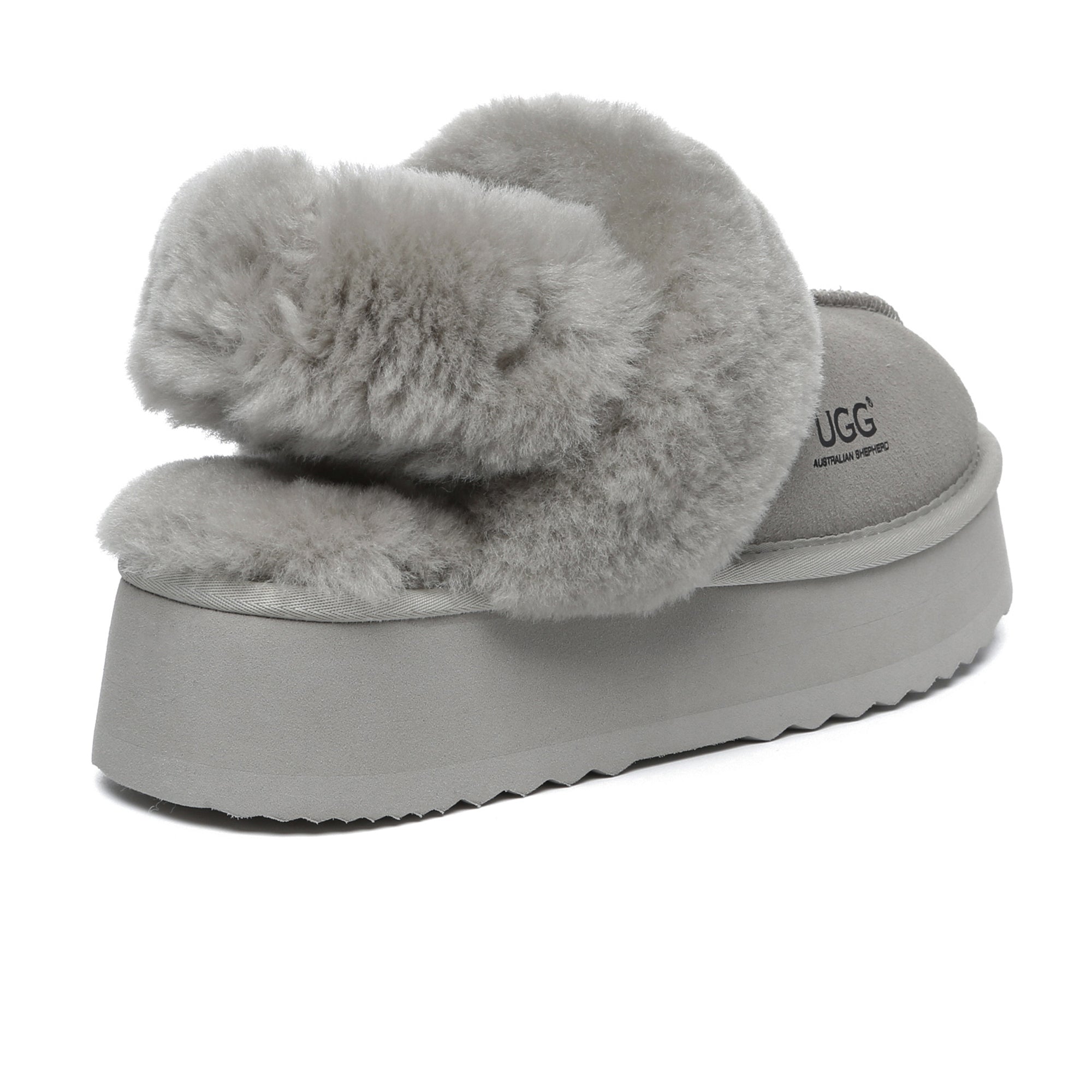 EverUgg Dua Straps UGG platform slippers for women, featuring stylish straps and a comfortable platform sole.
