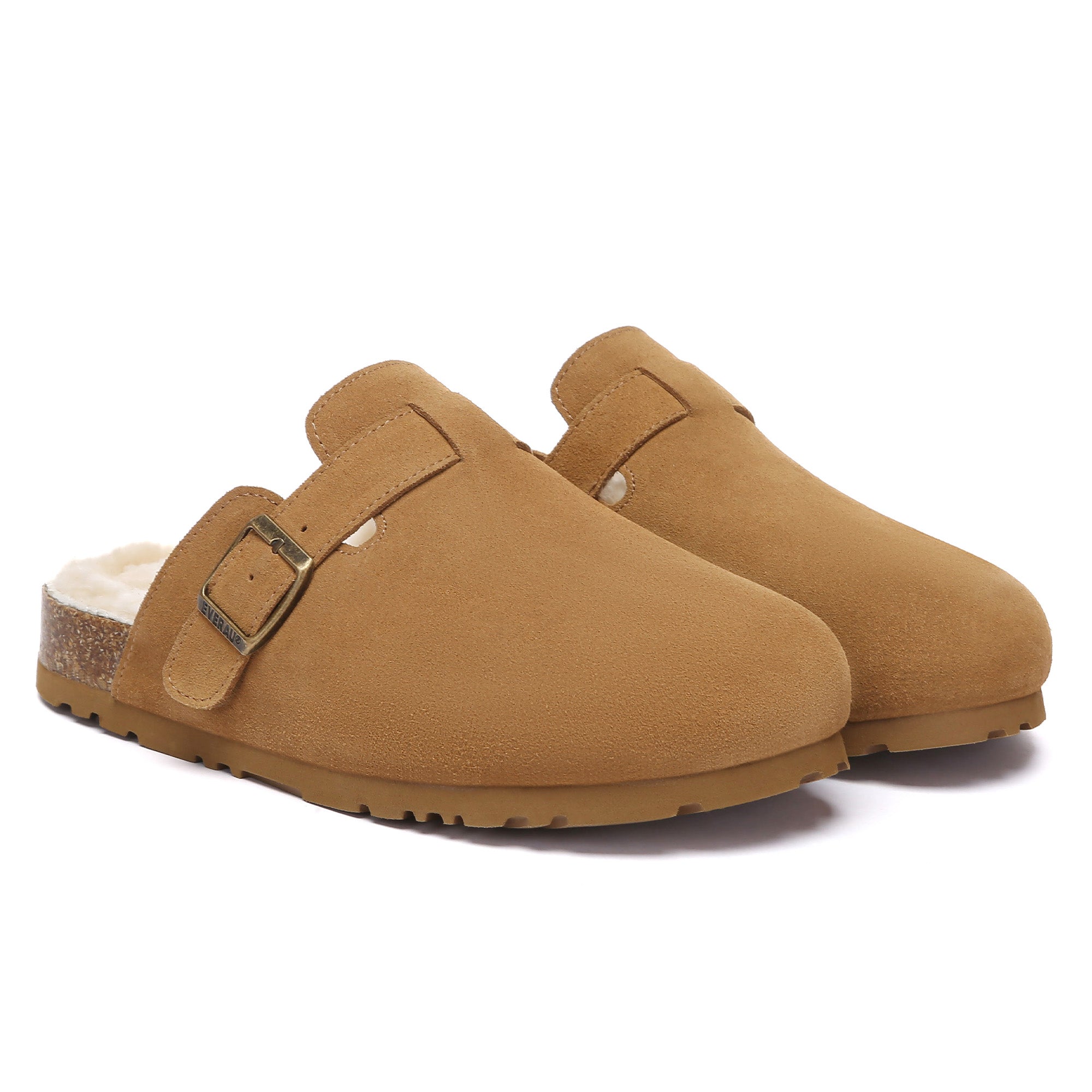 EverUgg adjustable buckle UGG slides for women, featuring a comfortable slip-on style with adjustable strap and cushioned sole.
