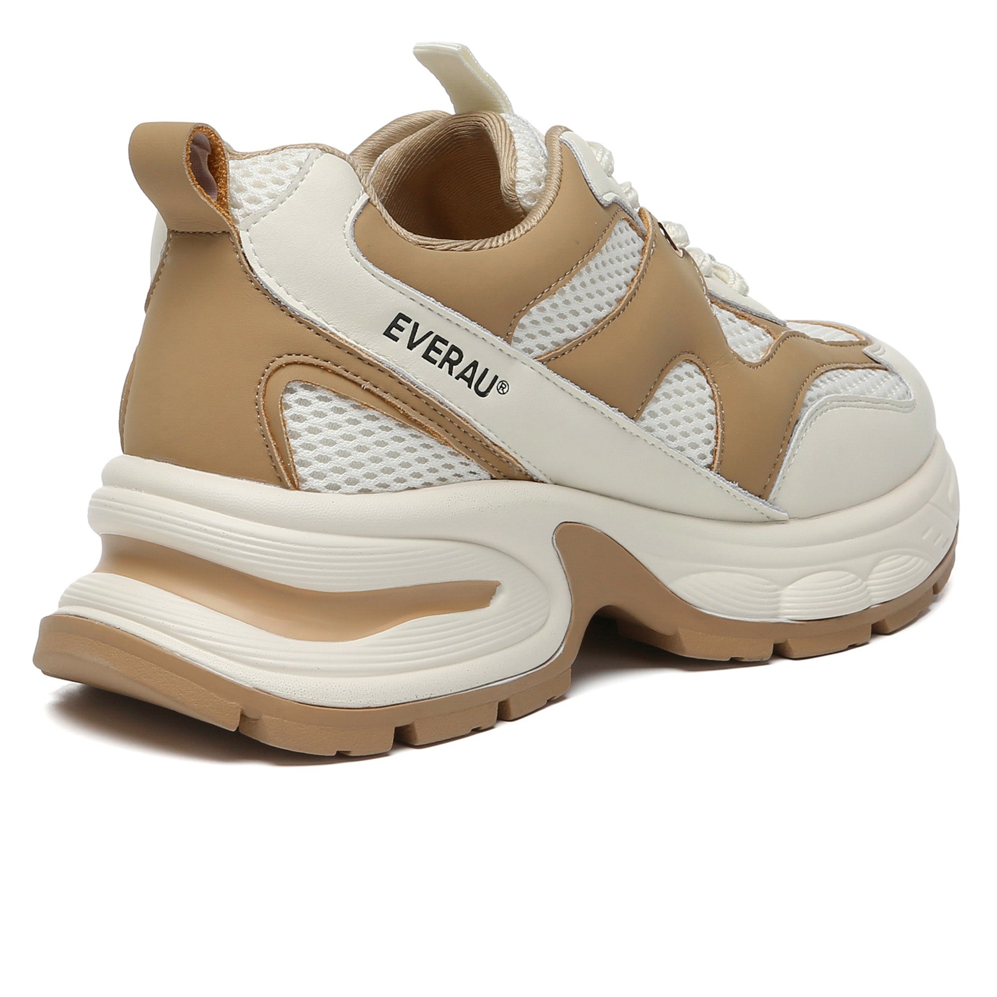 EverUgg Chunky Comfort Platform Sneakers II showing white sneakers with thick soles and stylish design on a plain background.