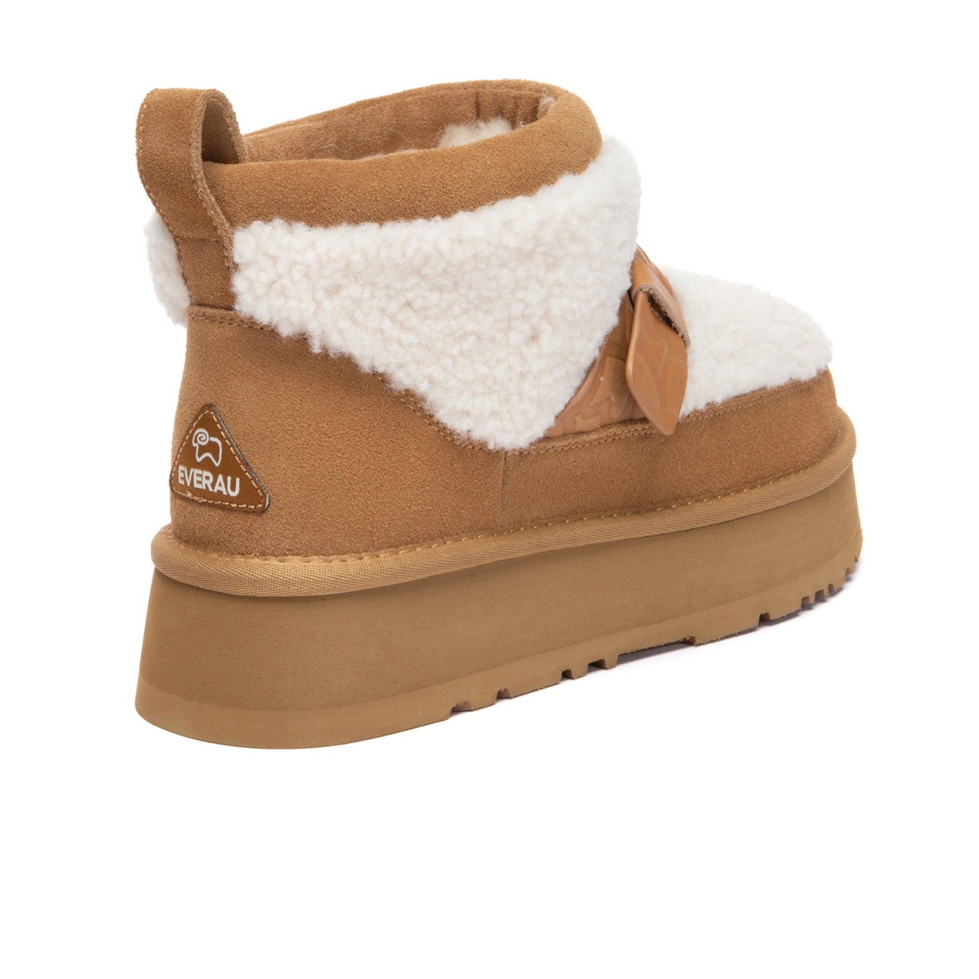 Everau Ultra Mini Shearling Platform UGG Boots featuring plush shearling lining and a stylish mini silhouette.