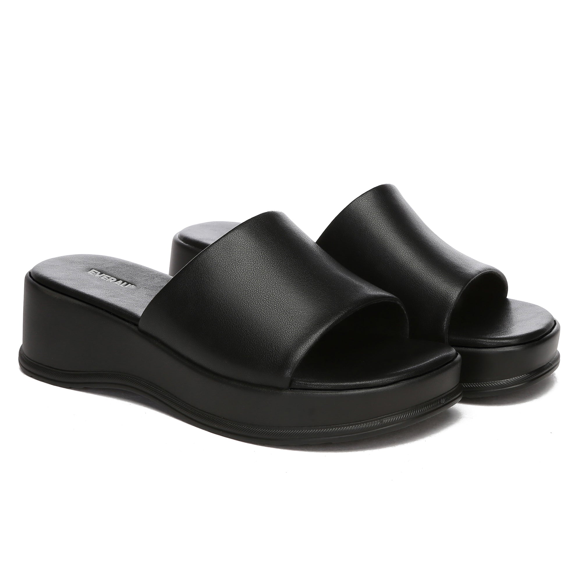 EverUgg Fiona Classic Summer Wedge Slides, stylish beige sandals with open-toe design and comfortable wedge heel.