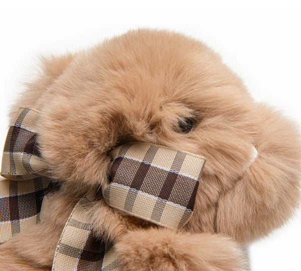 EverUgg fluffy bear keyring with soft plush texture and small metal keyring attachment, perfect for accessories and key organization