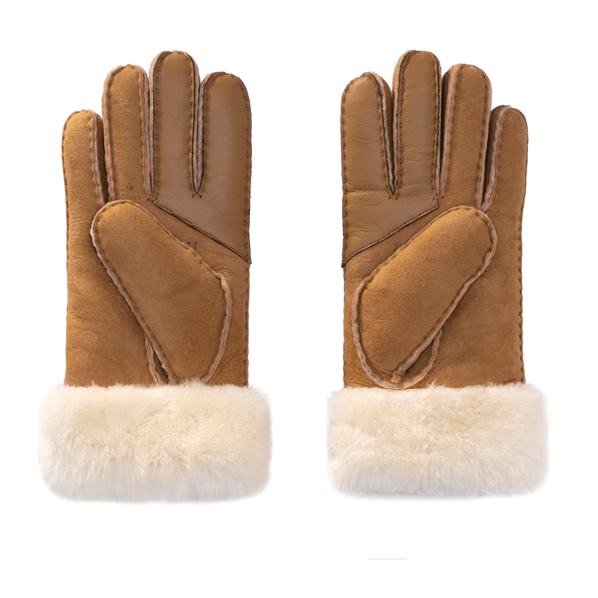 EverUgg Fluffy Puffs ladies sheepskin gloves with soft, plush lining and cozy fit, perfect for winter warmth and style.