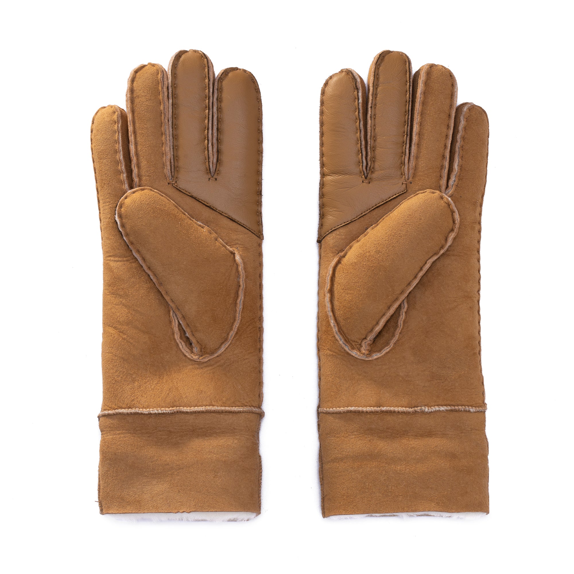 EverUgg Fluffy Puffs ladies sheepskin gloves with soft, plush texture and cozy design for cold weather warmth.