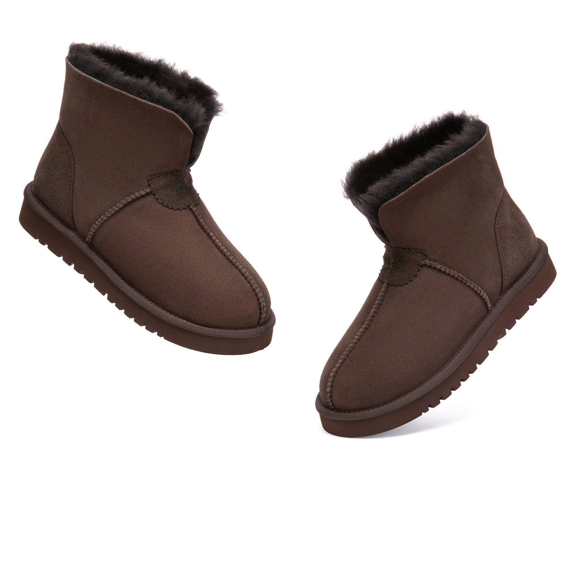 EverUgg foldable classic ankle UGG slippers with soft sheepskin lining and slip-on design, perfect for cozy comfort.