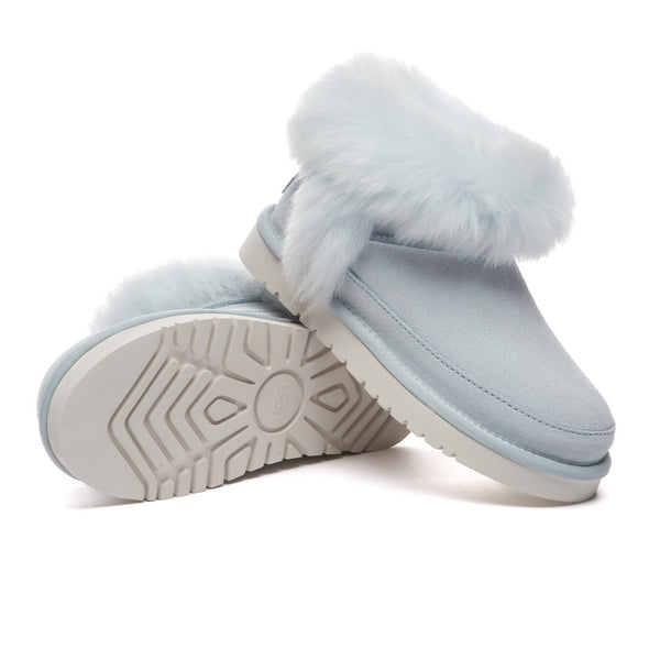 EverUgg Frovi Ultra Mini UGG Boots in tan with plush sheepskin lining, showcasing the cozy, stylish ankle-height design.