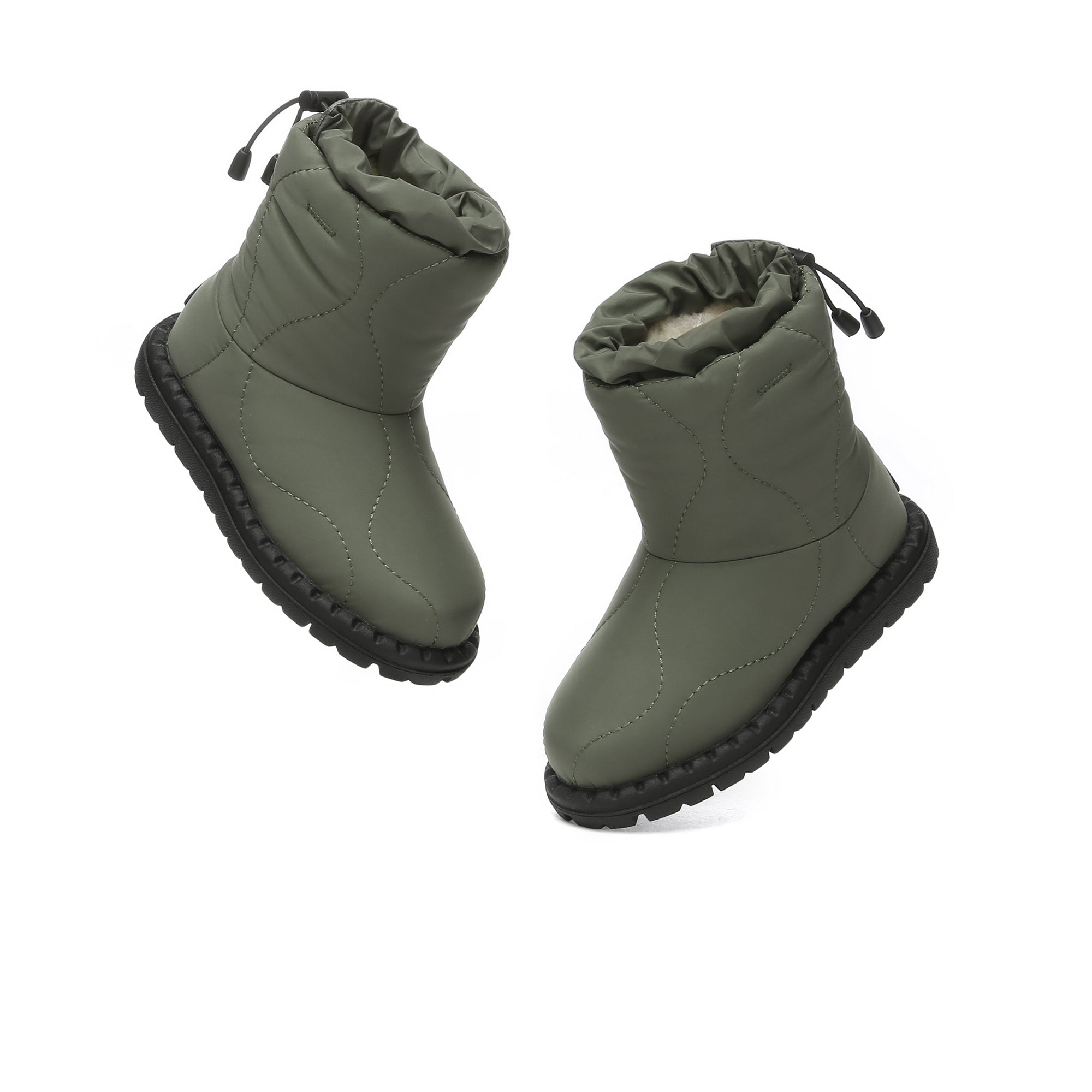 Kids waterproof sheepskin UGG boots by EverUgg, featuring soft fabric and durable soles, designed for comfort and warmth.