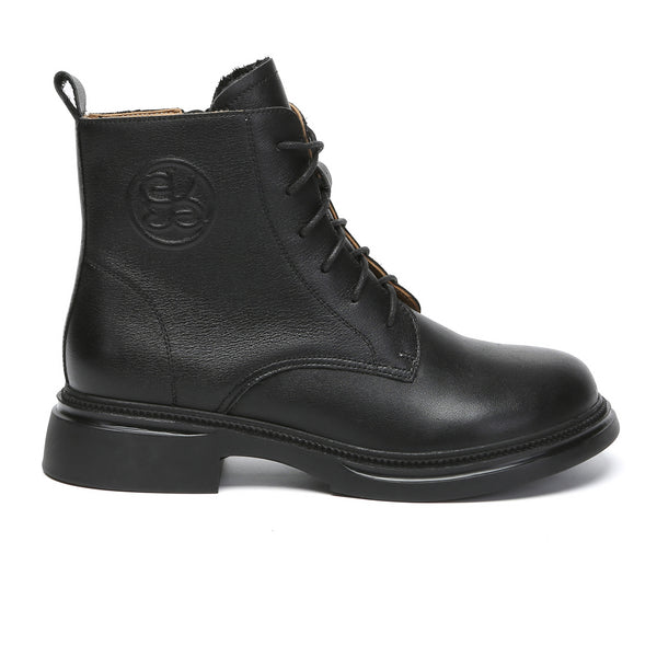 Gabriela Lace-Up Leather Ankle Boots