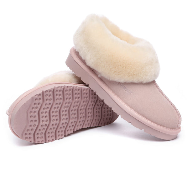 EverUgg Homey Sheepskin Winter Slippers with plush interior and cozy design, perfect for cold weather comfort.