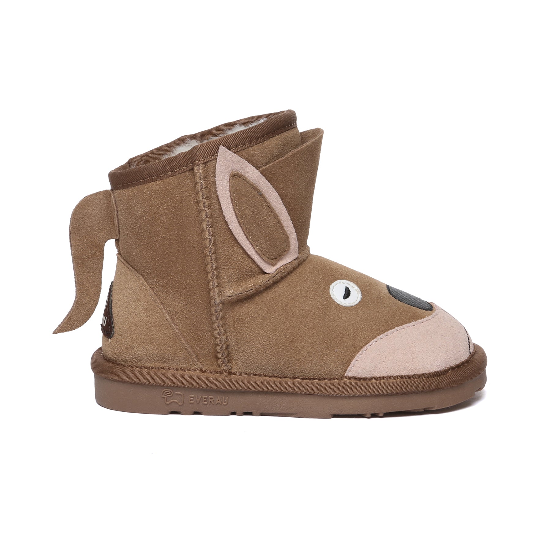 Kangaroo Kids UGG boots by EverUgg, cozy shoes for children with soft, plush lining and durable suede exterior.